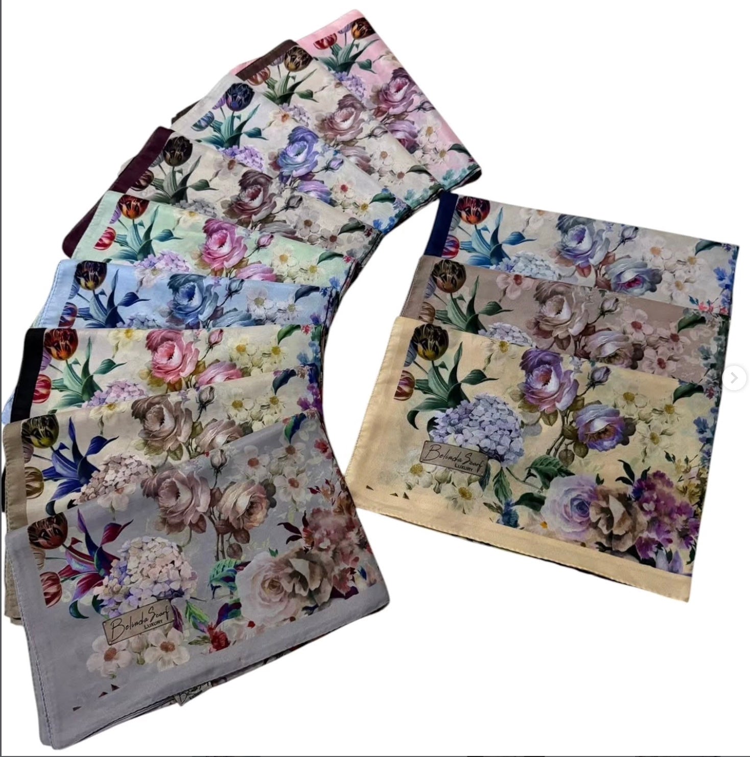 Belinda Vintage Flower Shawl