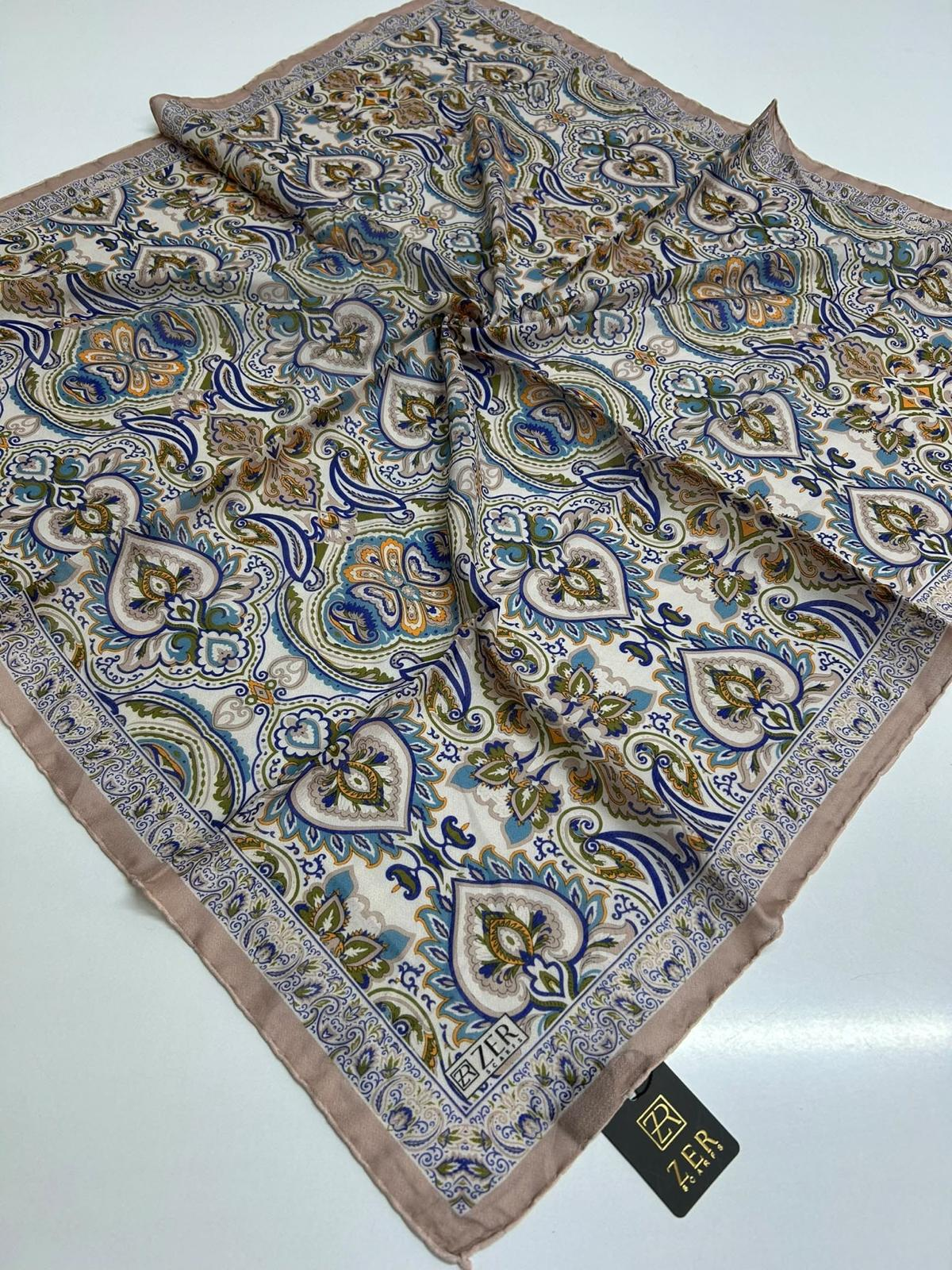 Zer Ethnic Motif Cotton Blend Scarf