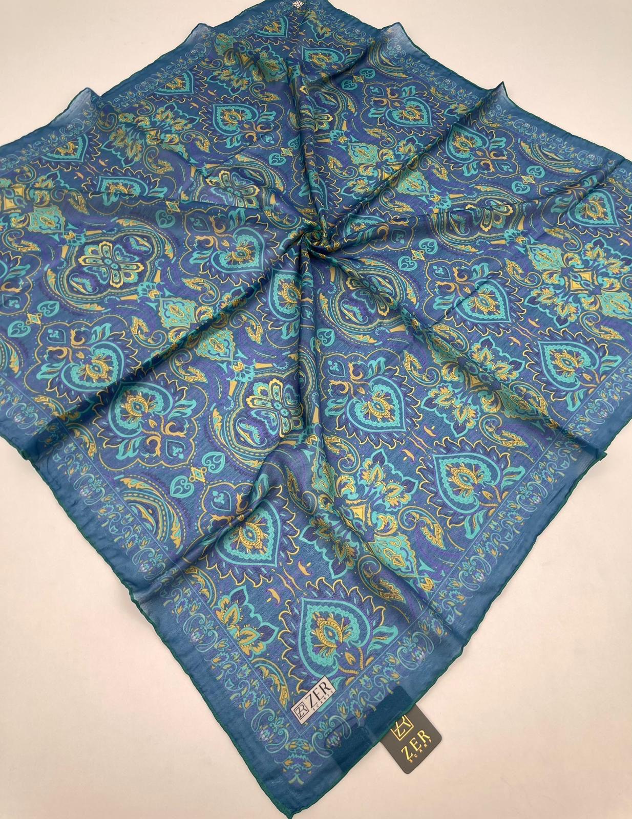 Zer Ethnic Motif Cotton Blend Scarf