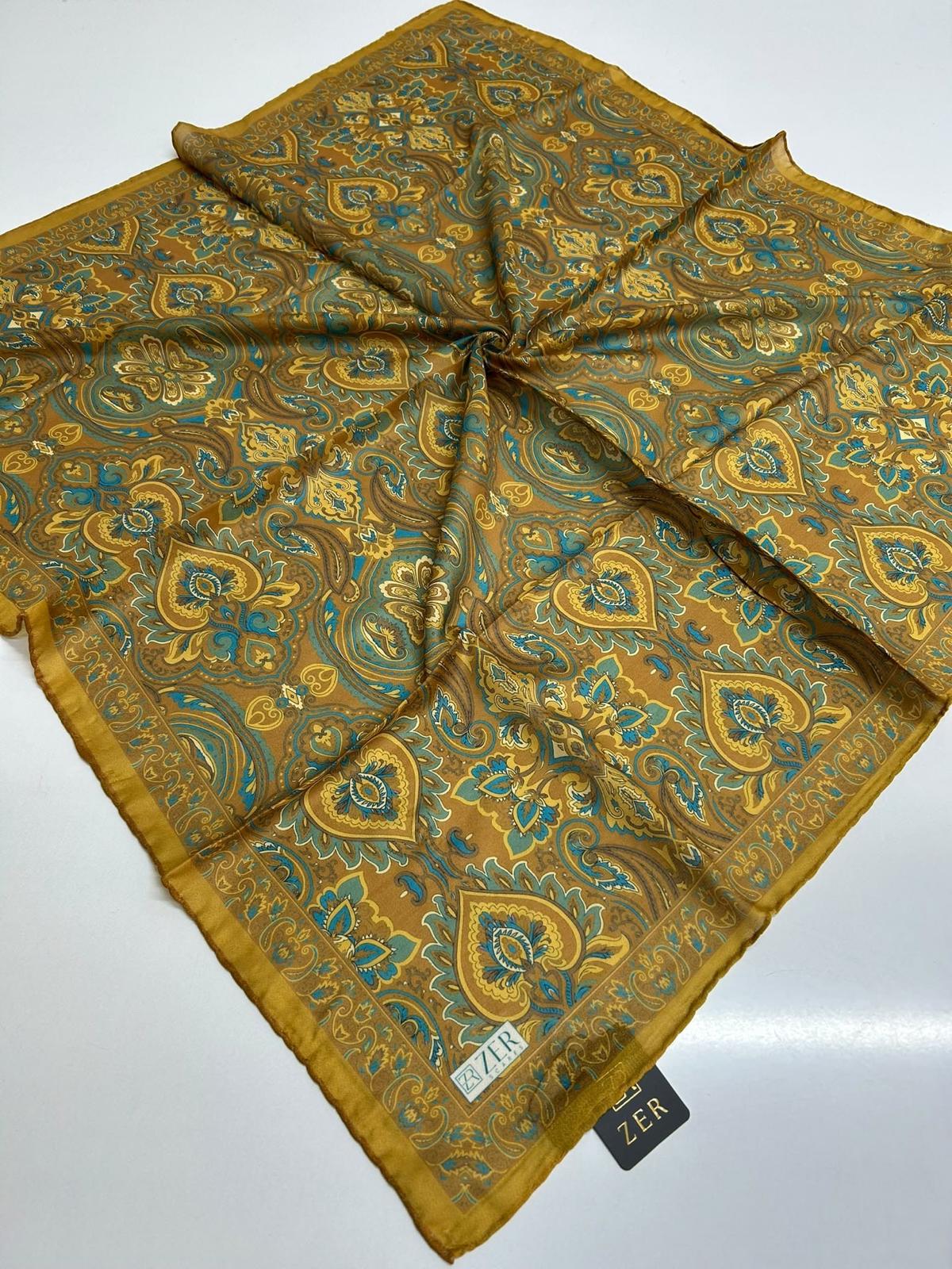 Zer Ethnic Motif Cotton Blend Scarf