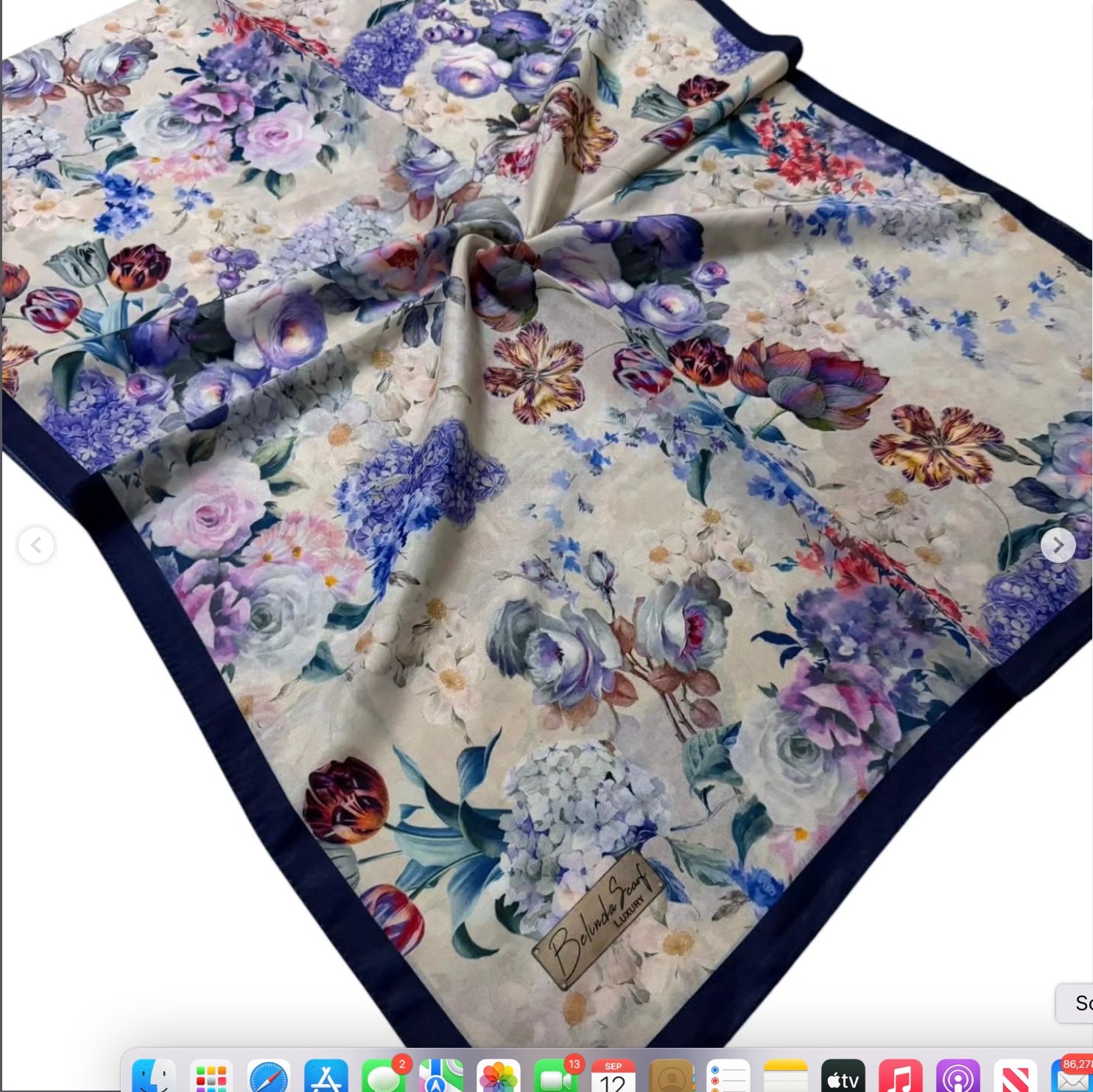 Belinda Vintage Flower Shawl
