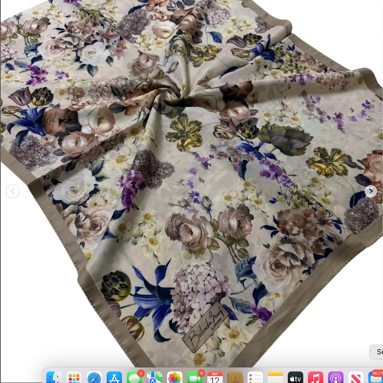 Belinda Vintage Flower Shawl