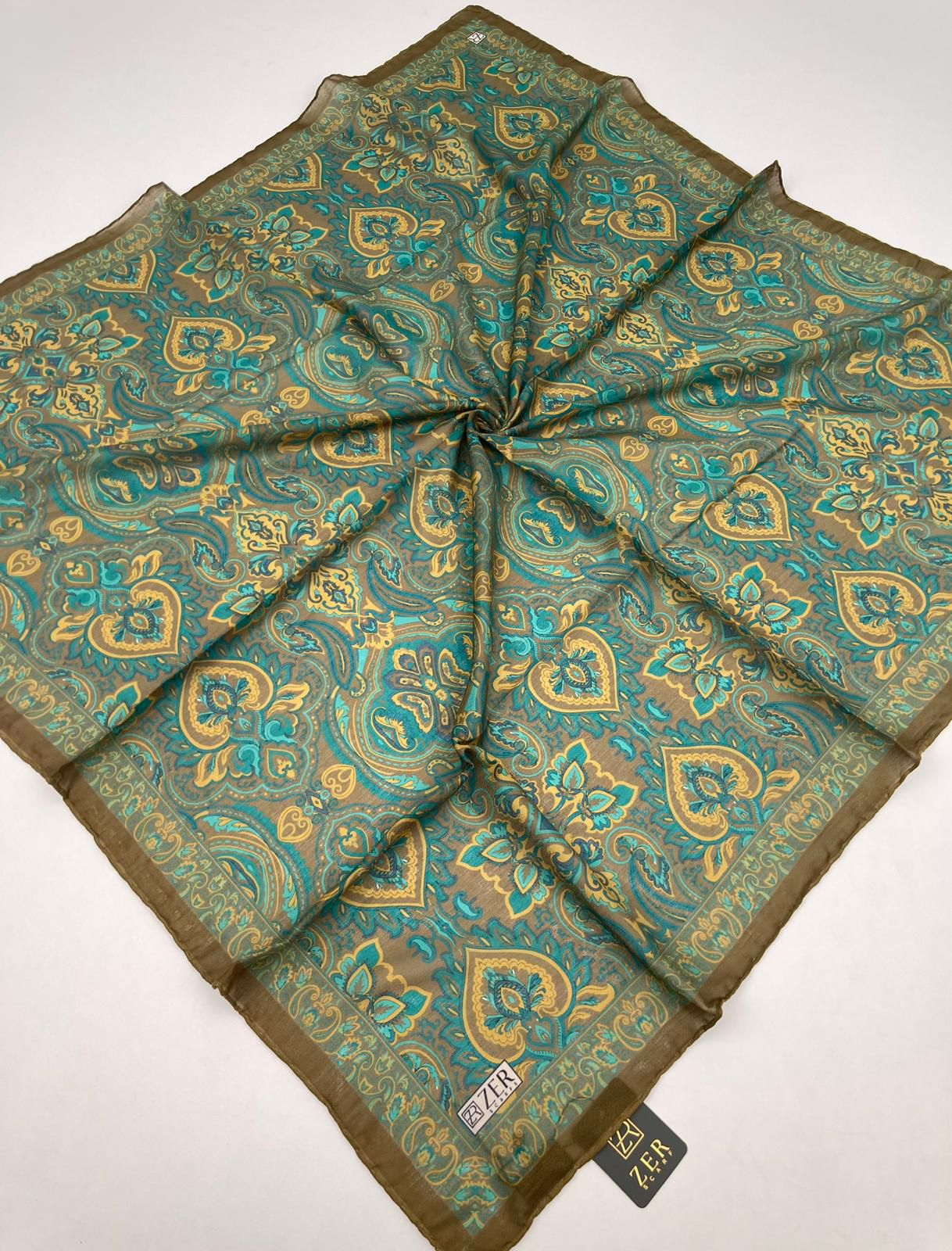 Zer Ethnic Motif Cotton Blend Scarf