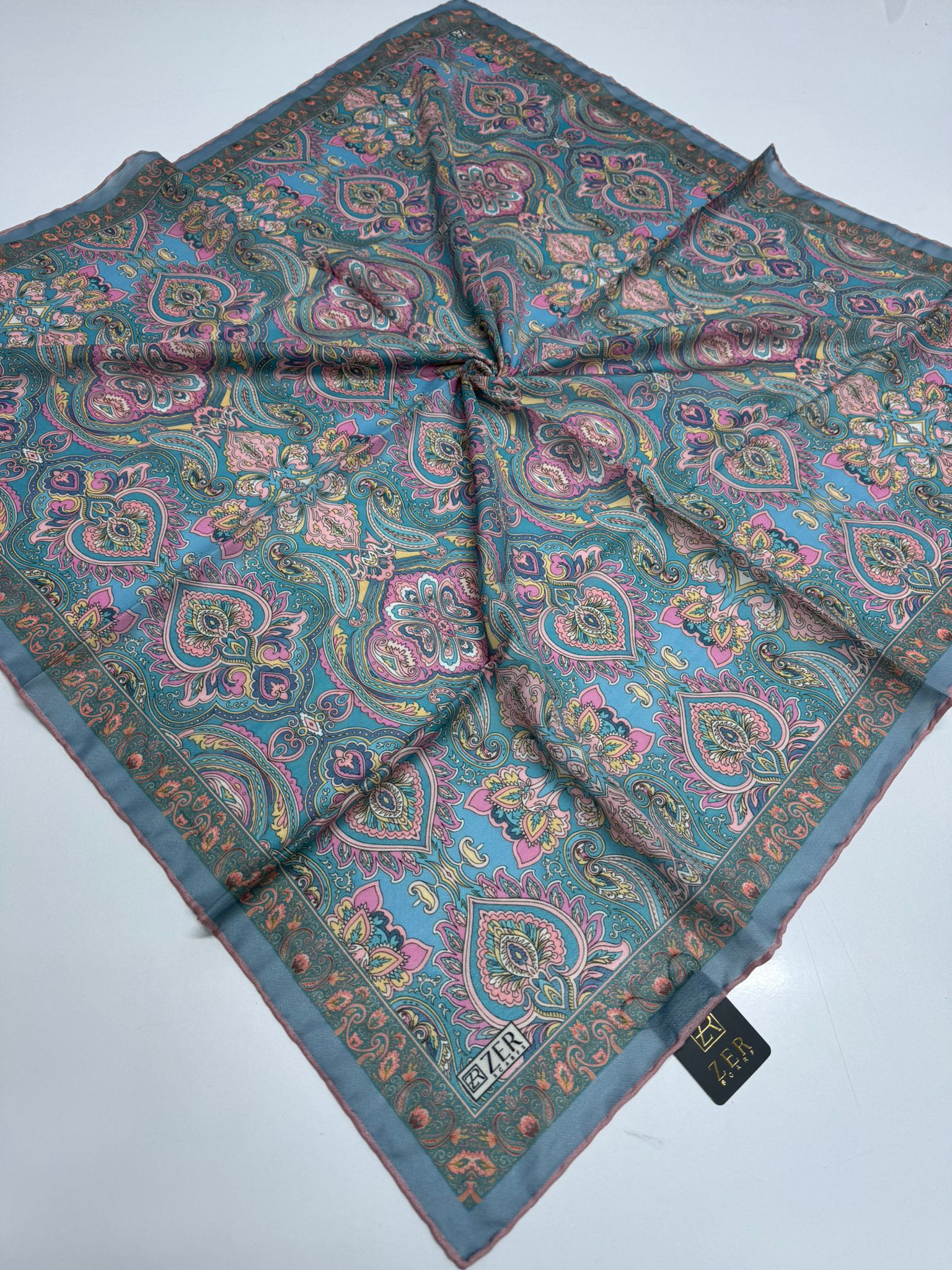 Zer Ethnic Motif Cotton Blend Scarf