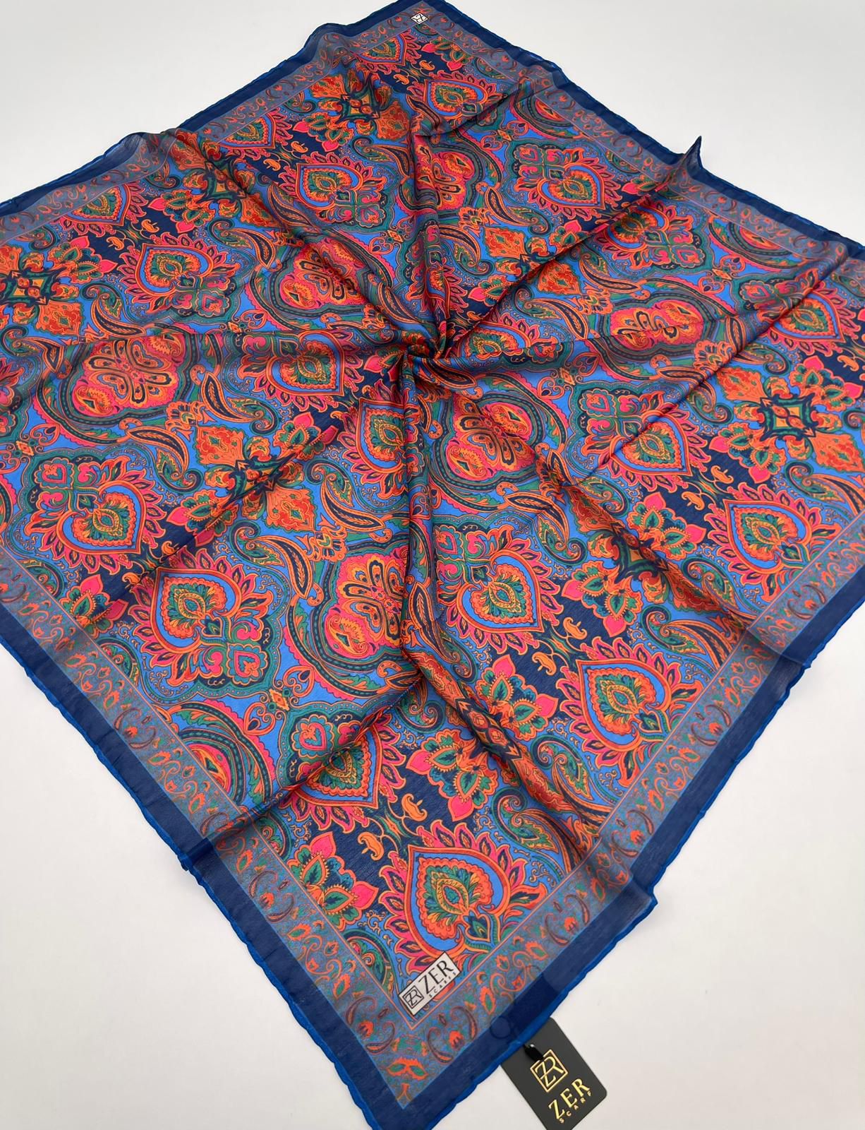 Zer Ethnic Motif Cotton Blend Scarf