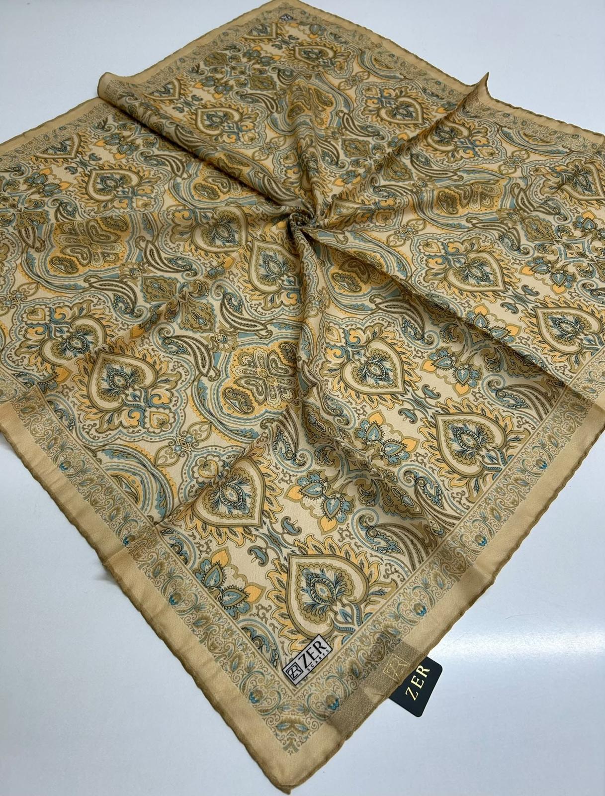 Zer Ethnic Motif Cotton Blend Scarf