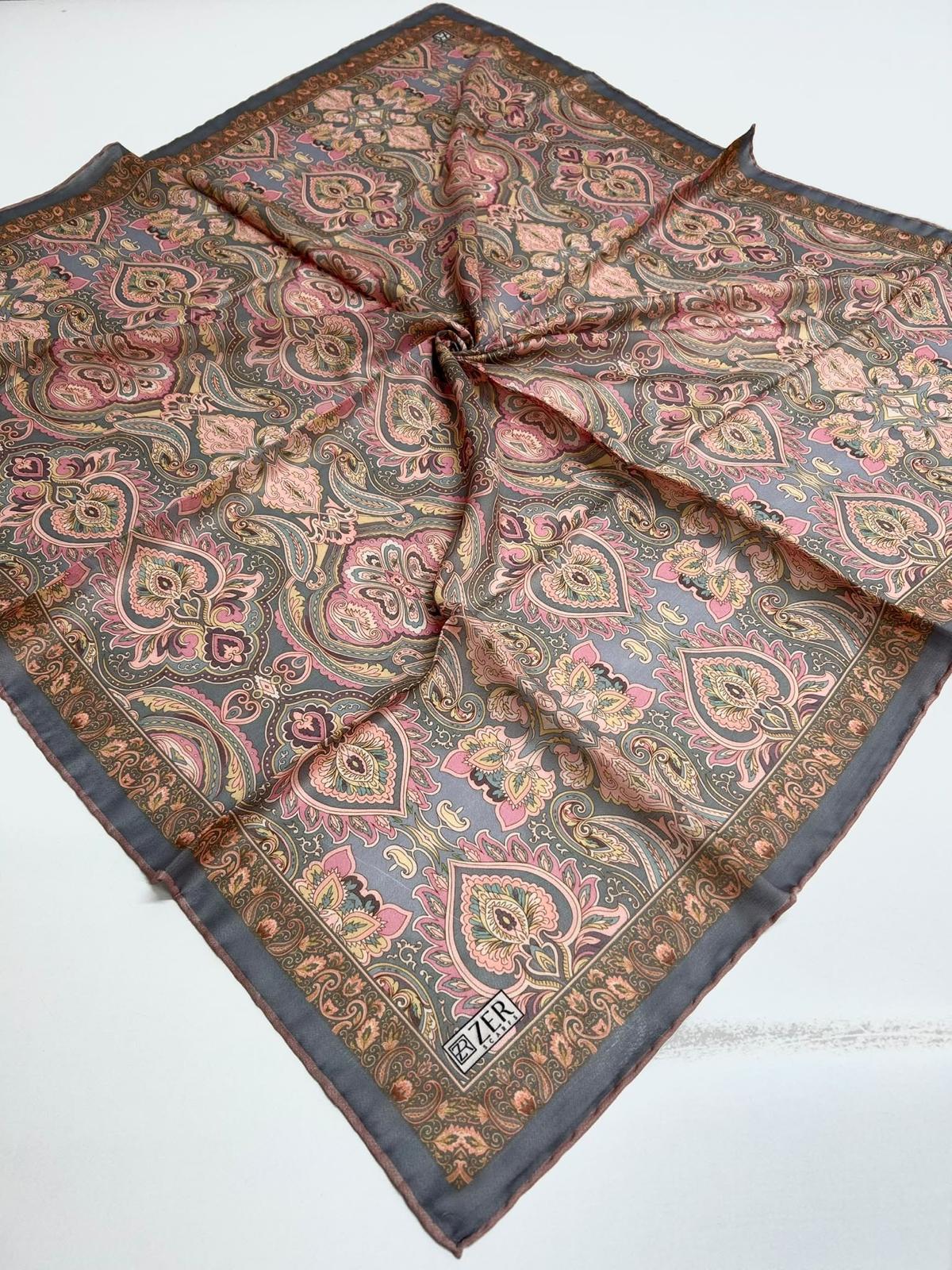 Zer Ethnic Motif Cotton Blend Scarf
