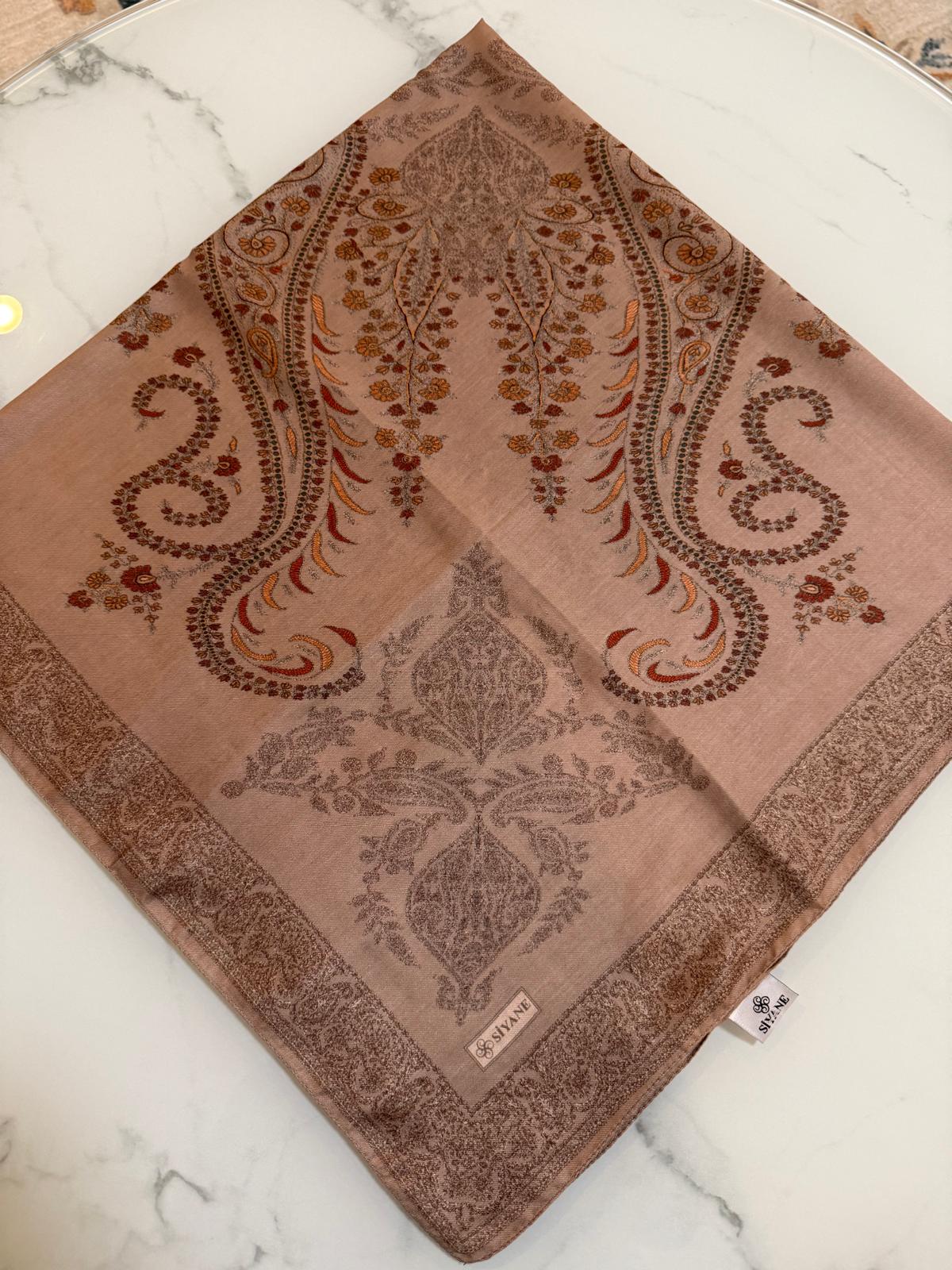 Siyane Regal Paisley Scarf - Mocha