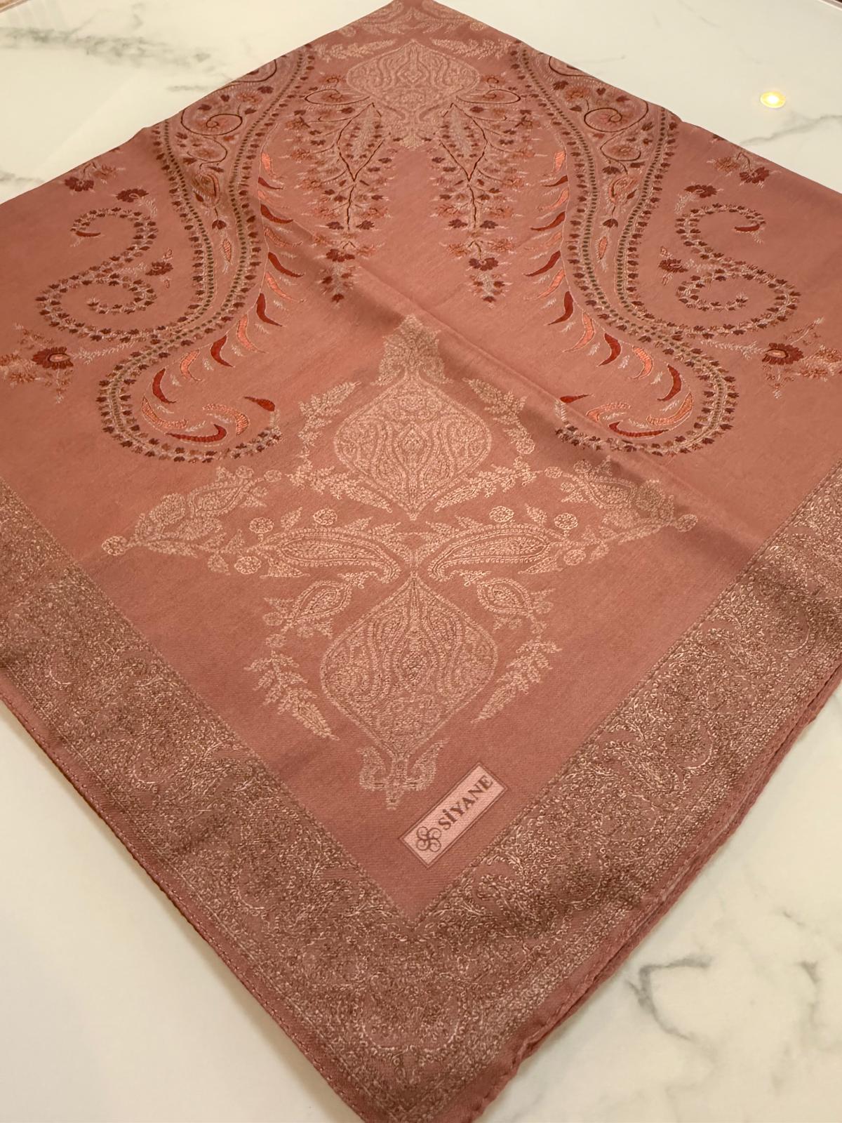 Siyane Regal Paisley Scarf - Terracotta