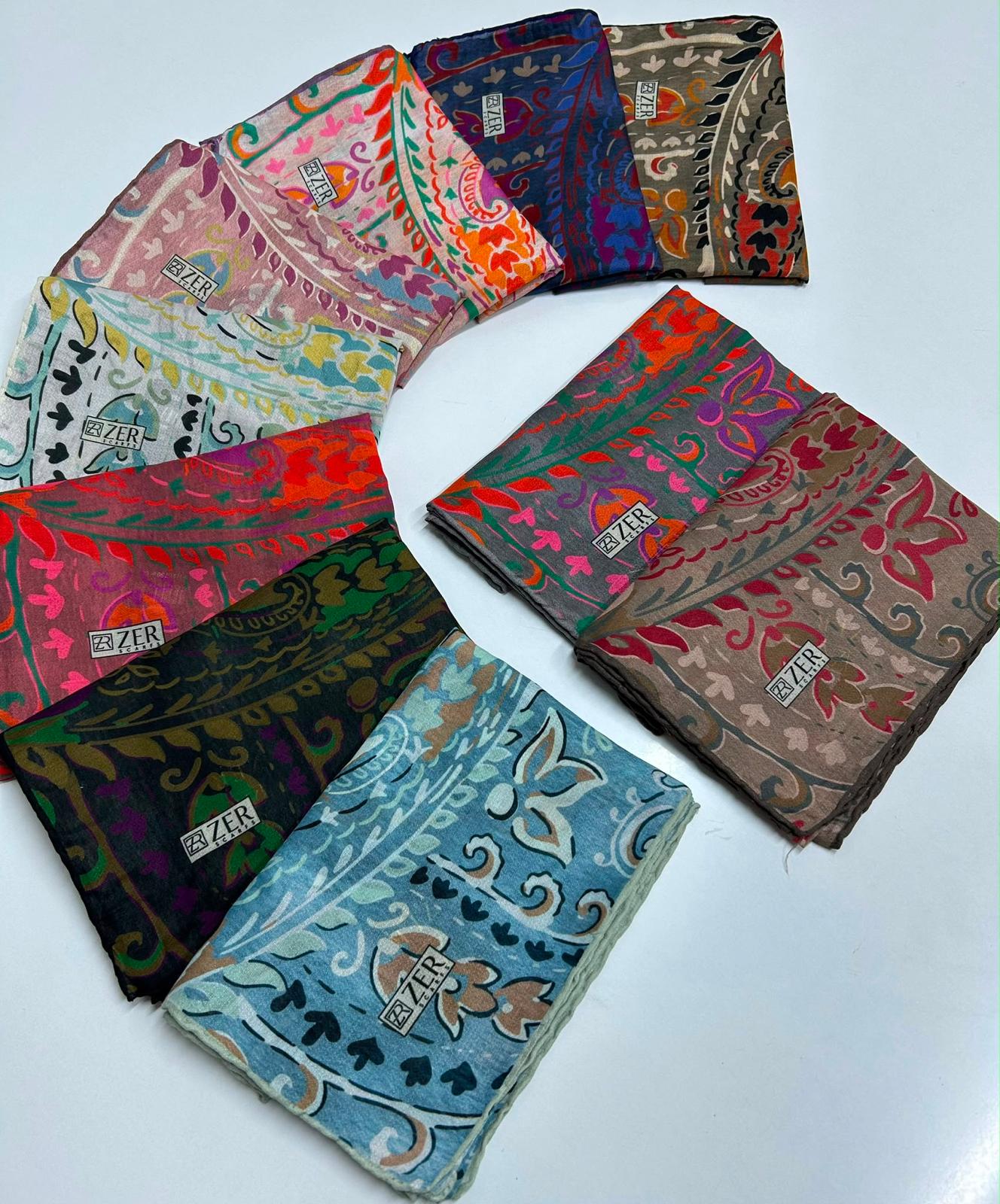 Zer Floral Paisley Scarf