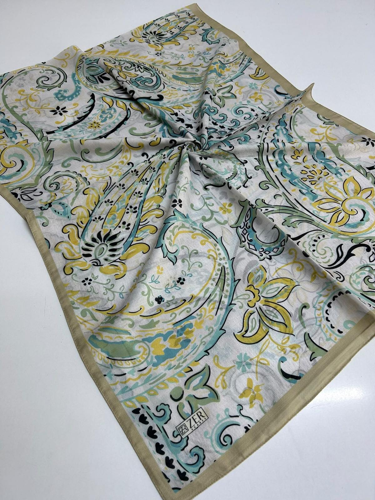 Zer Floral Paisley Shawl - Ivory