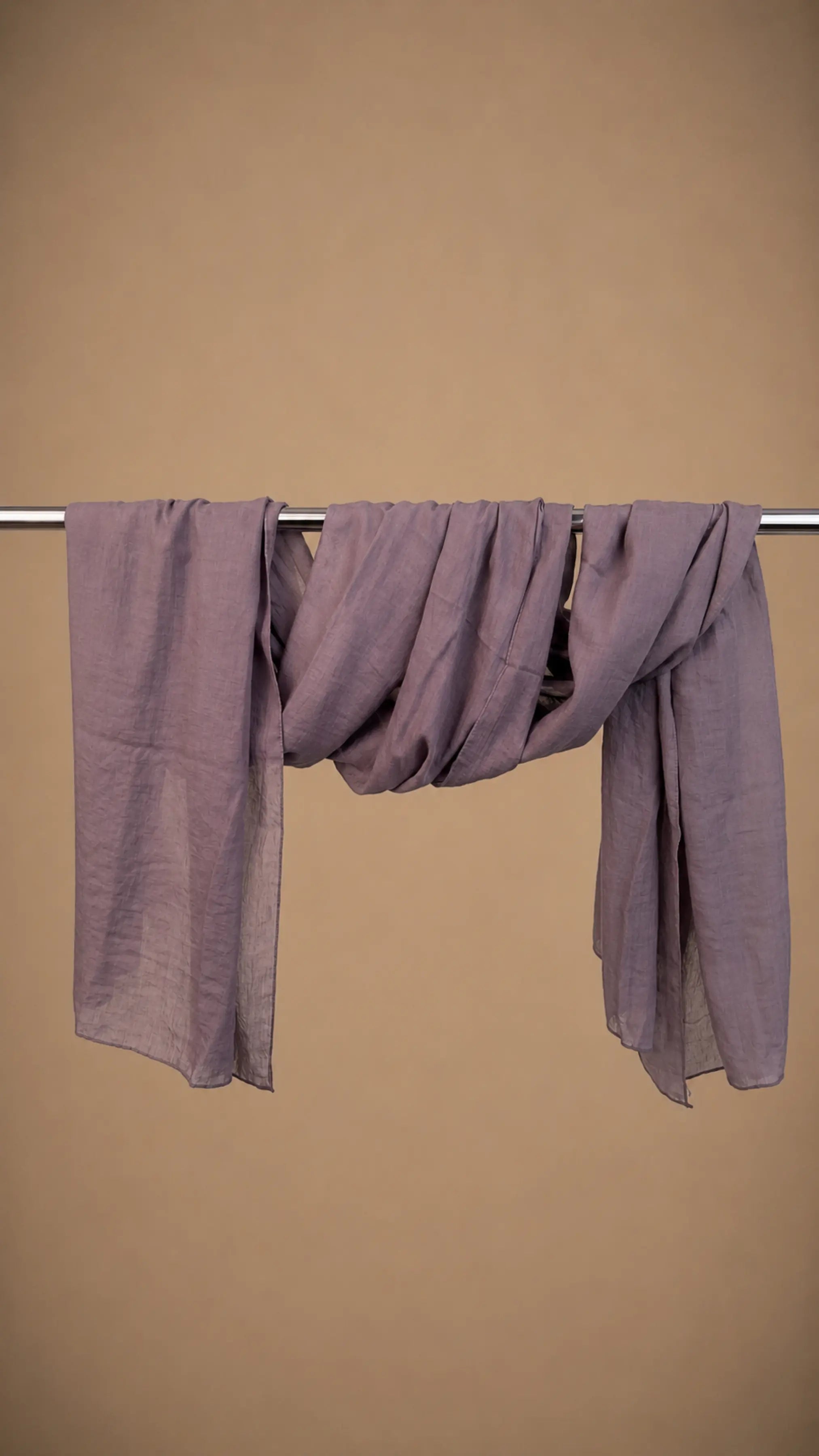 Zer Mocha Cotton Shawl - Ash Dusty Rose