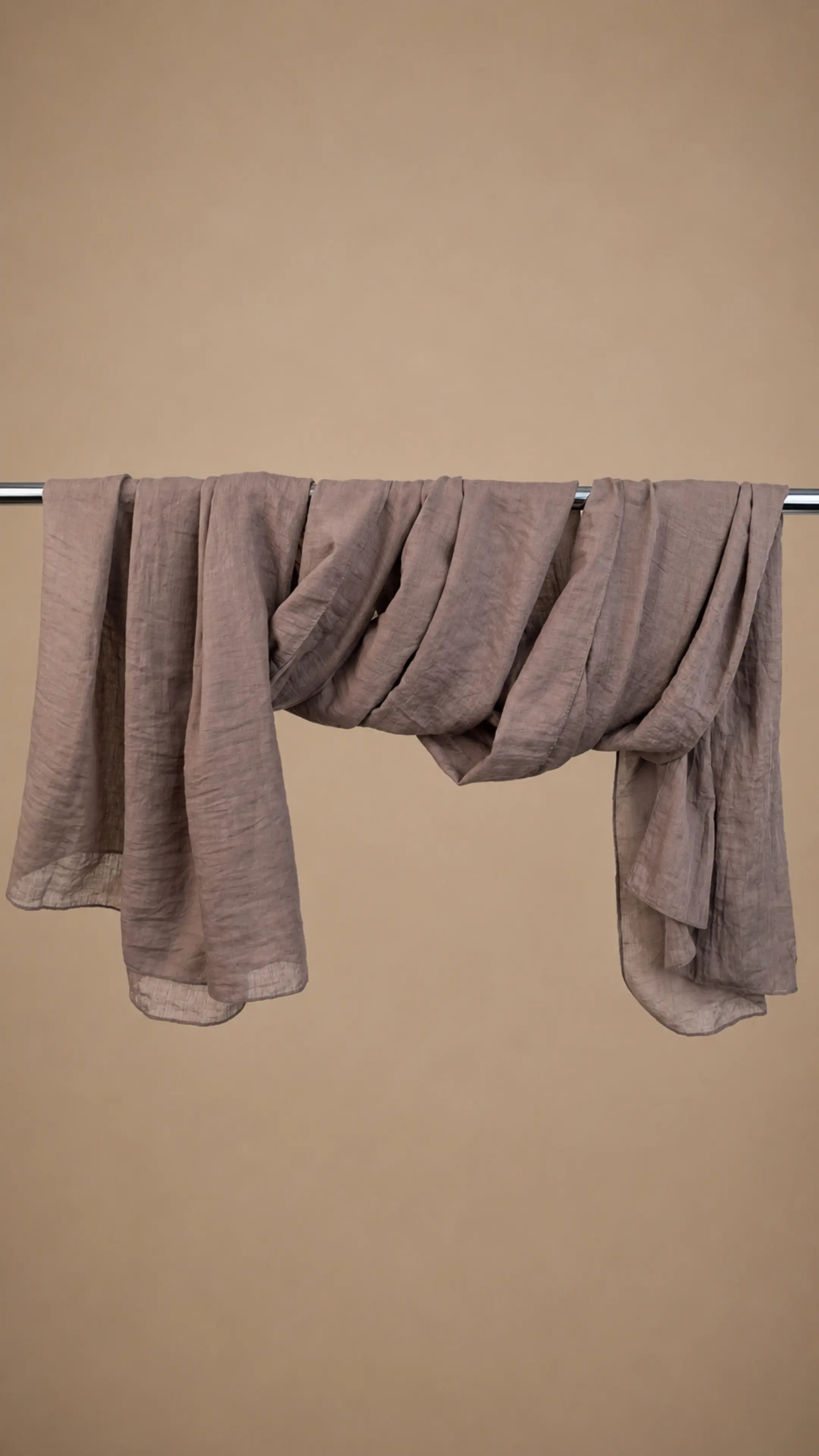 Zer Mocha Cotton Shawl - Ash Gray