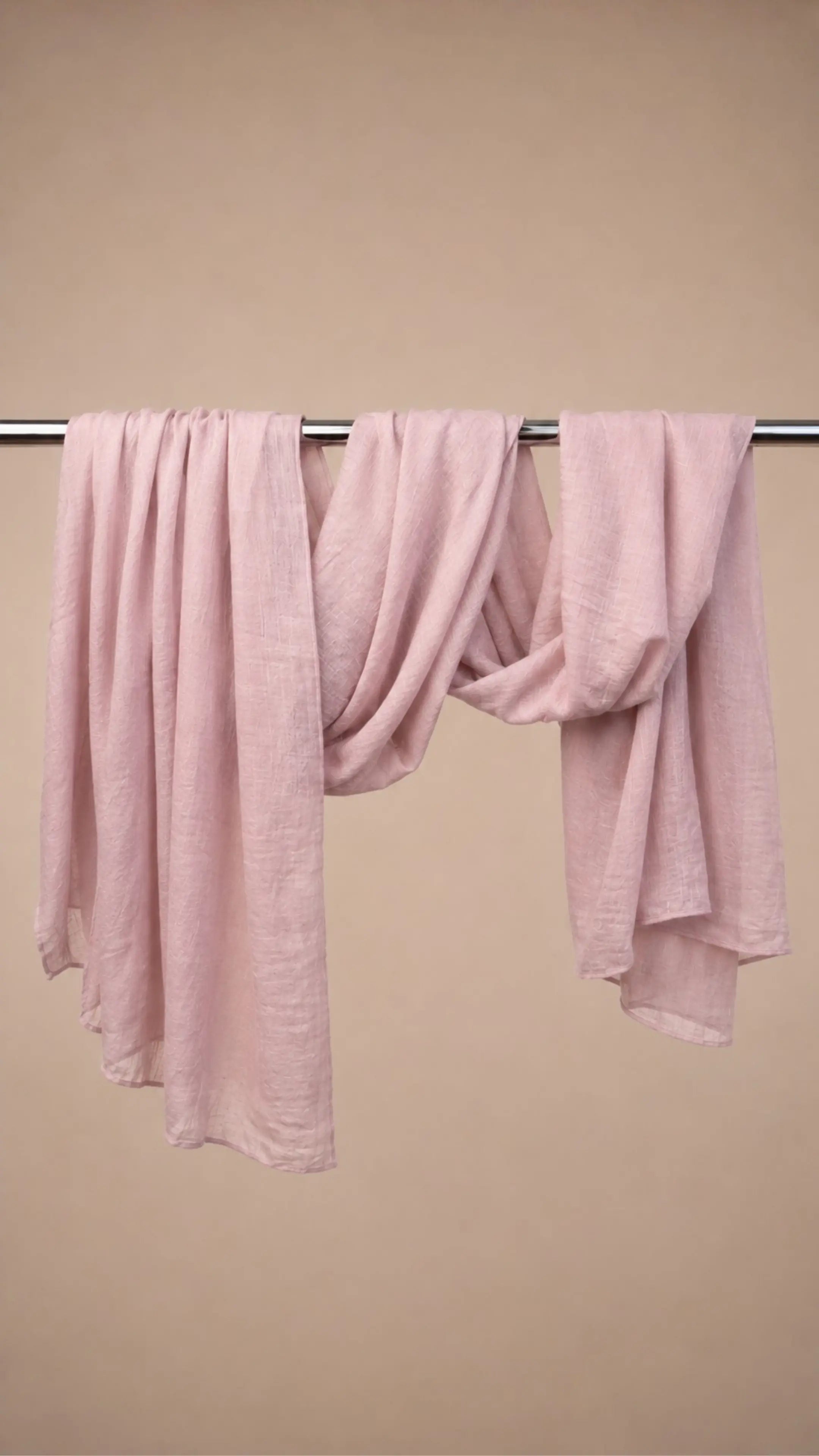 Zer Mocha Cotton Shawl - Candy Pink