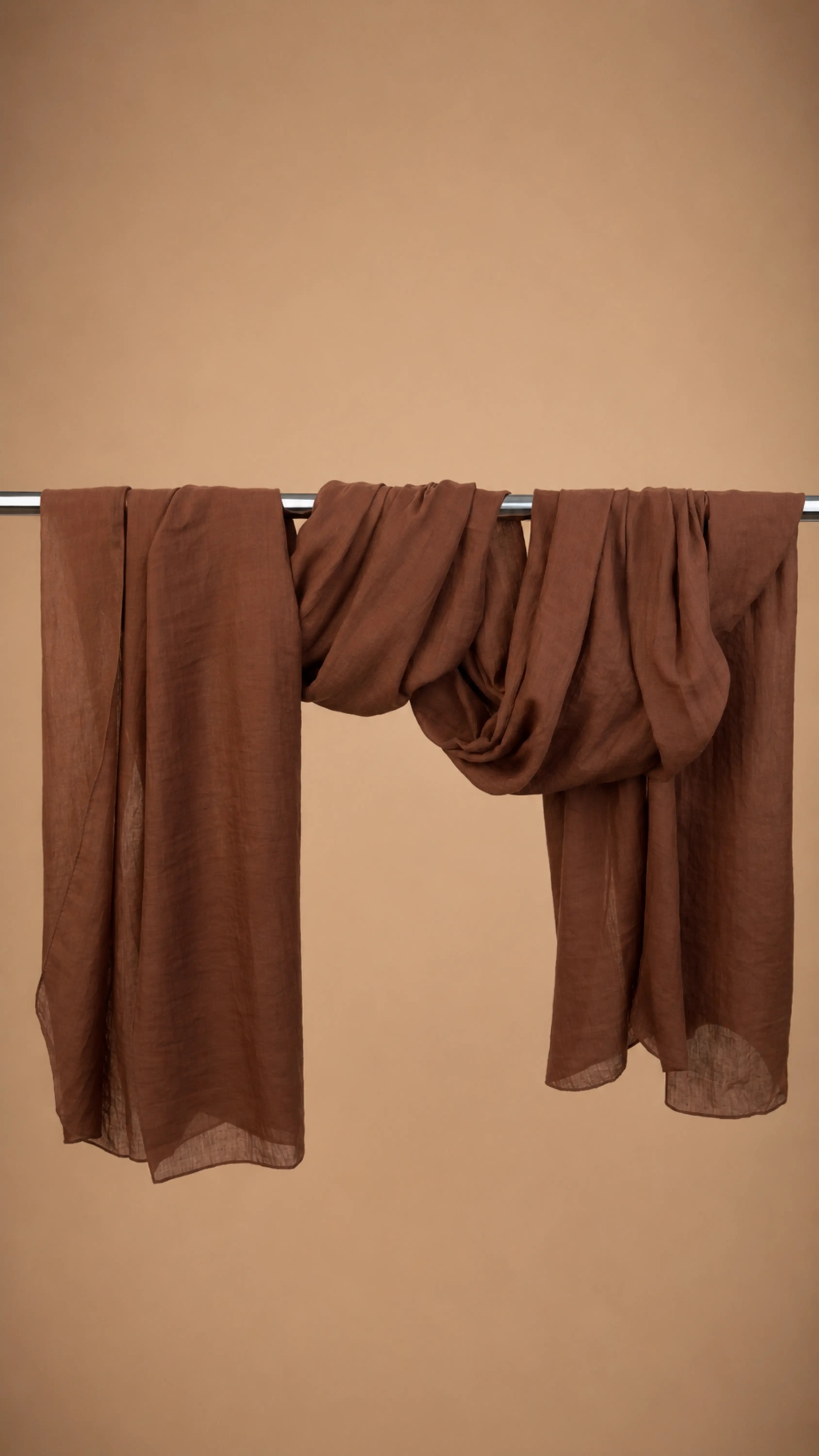 Zer Mocha Cotton Shawl - Chocolate Brown
