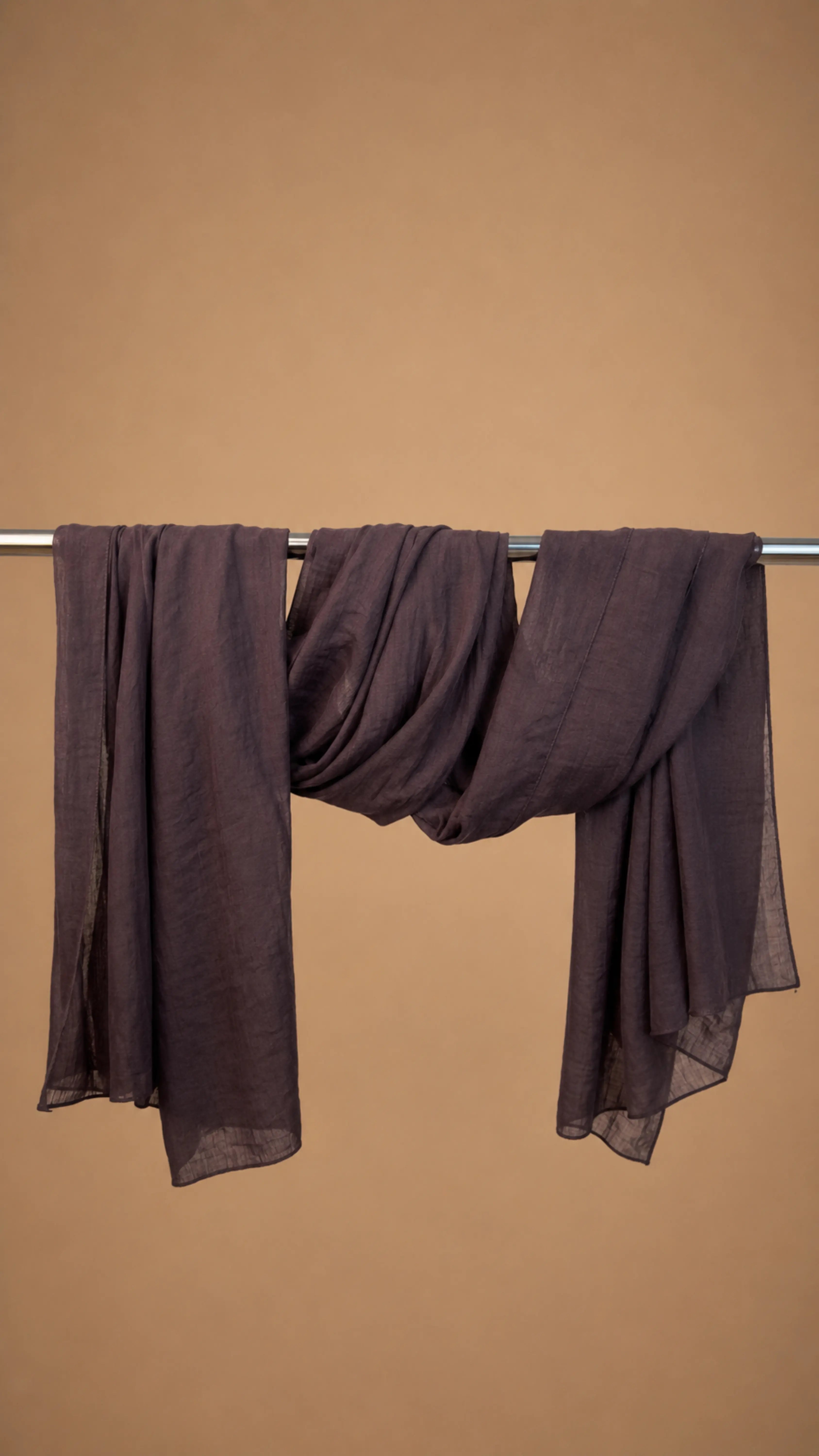 Zer Mocha Cotton Shawl - Cocoa