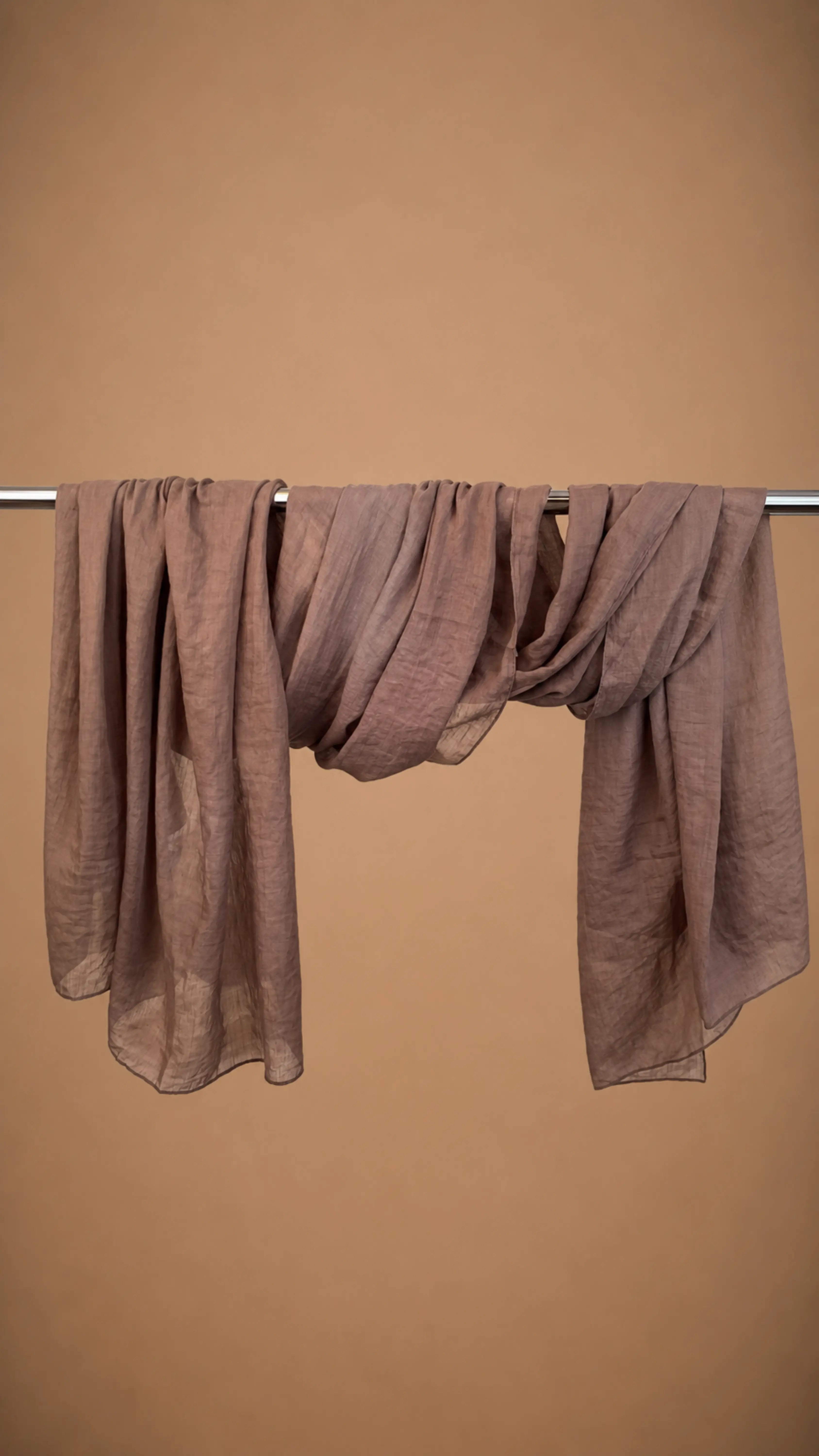 Zer Mocha Cotton Shawl - Dark Mink