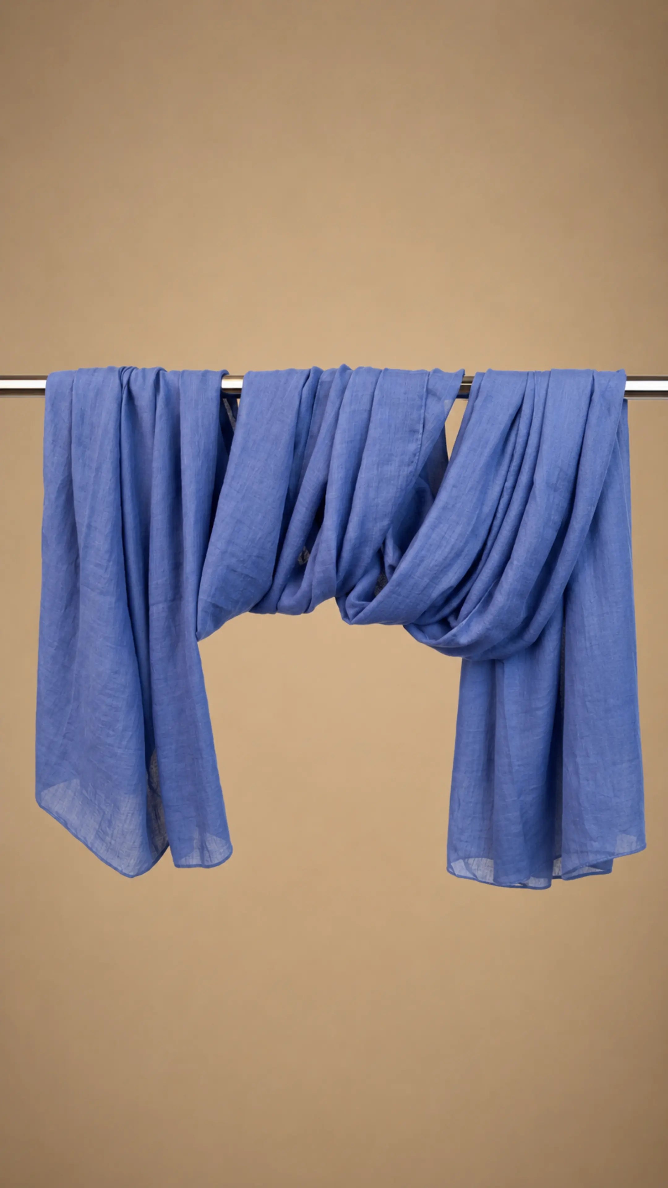 Zer Mocha Cotton Shawl - Denim