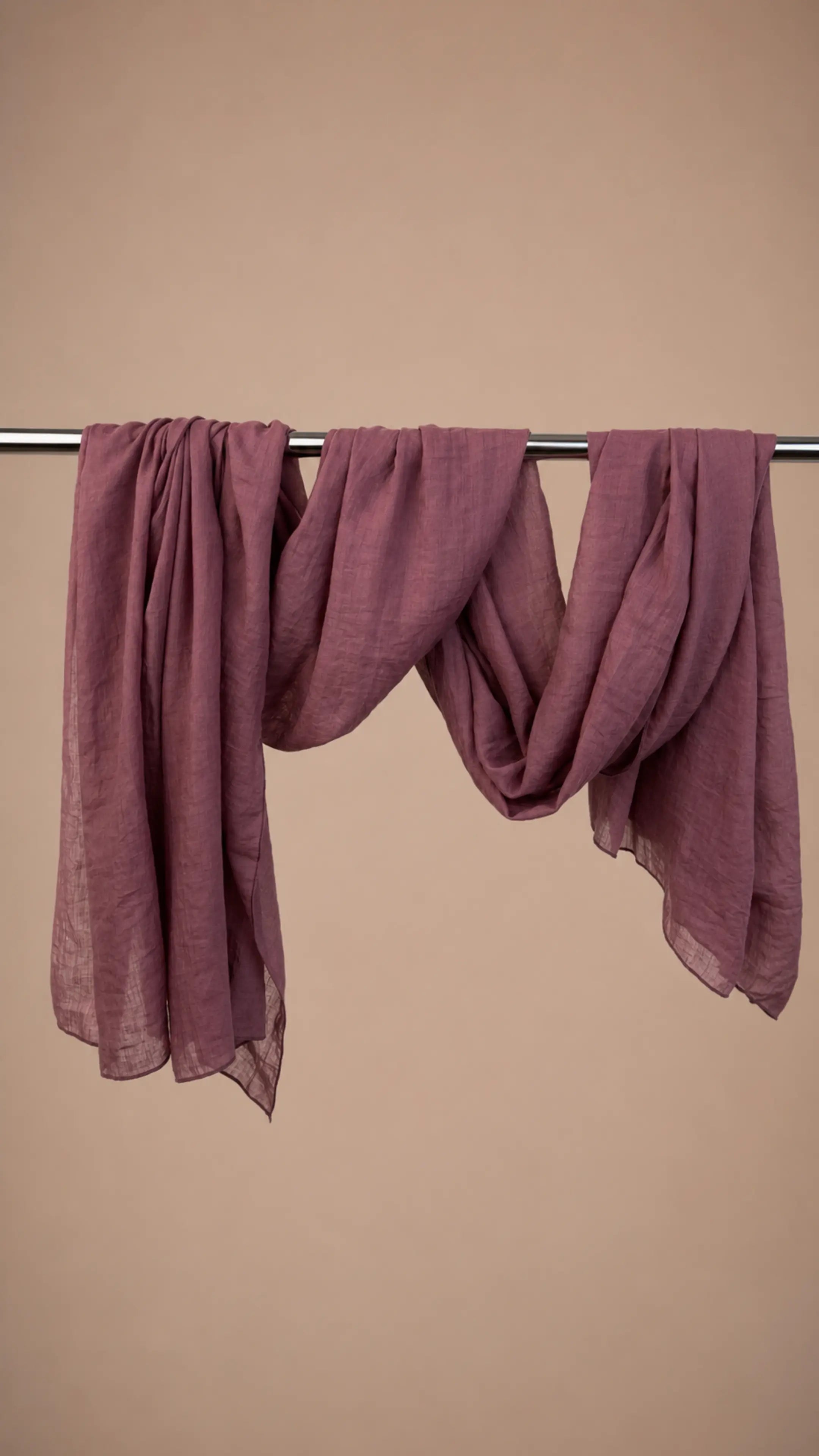 Zer Mocha Cotton Shawl - Dusty Rose