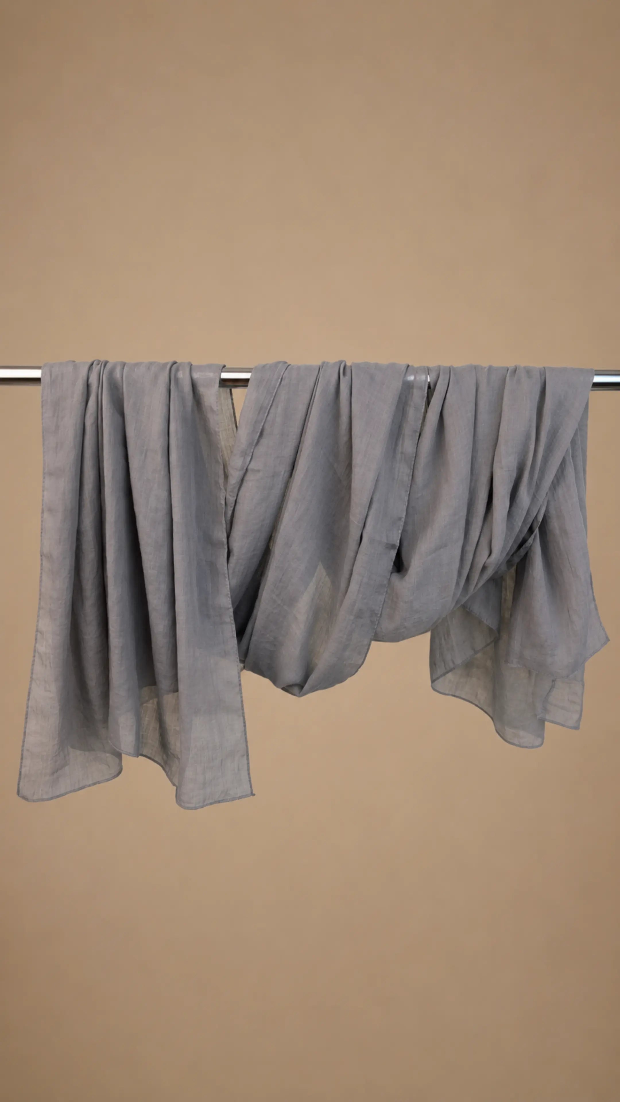 Zer Mocha Cotton Shawl - Gray