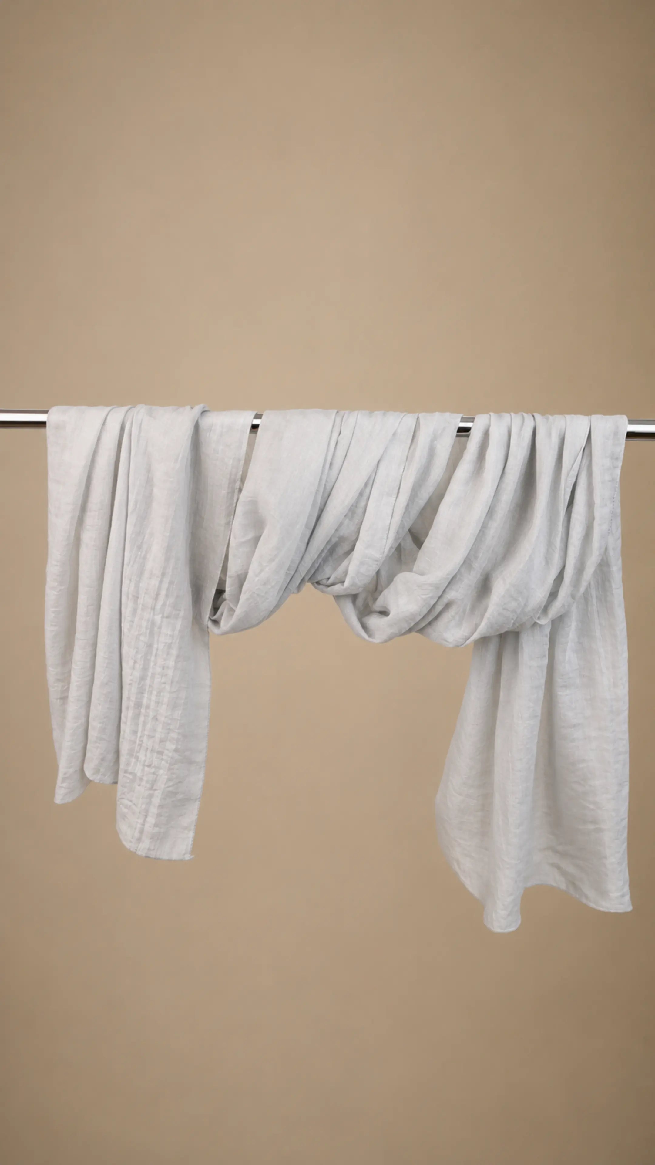 Zer Mocha Cotton Shawl - Ice Gray