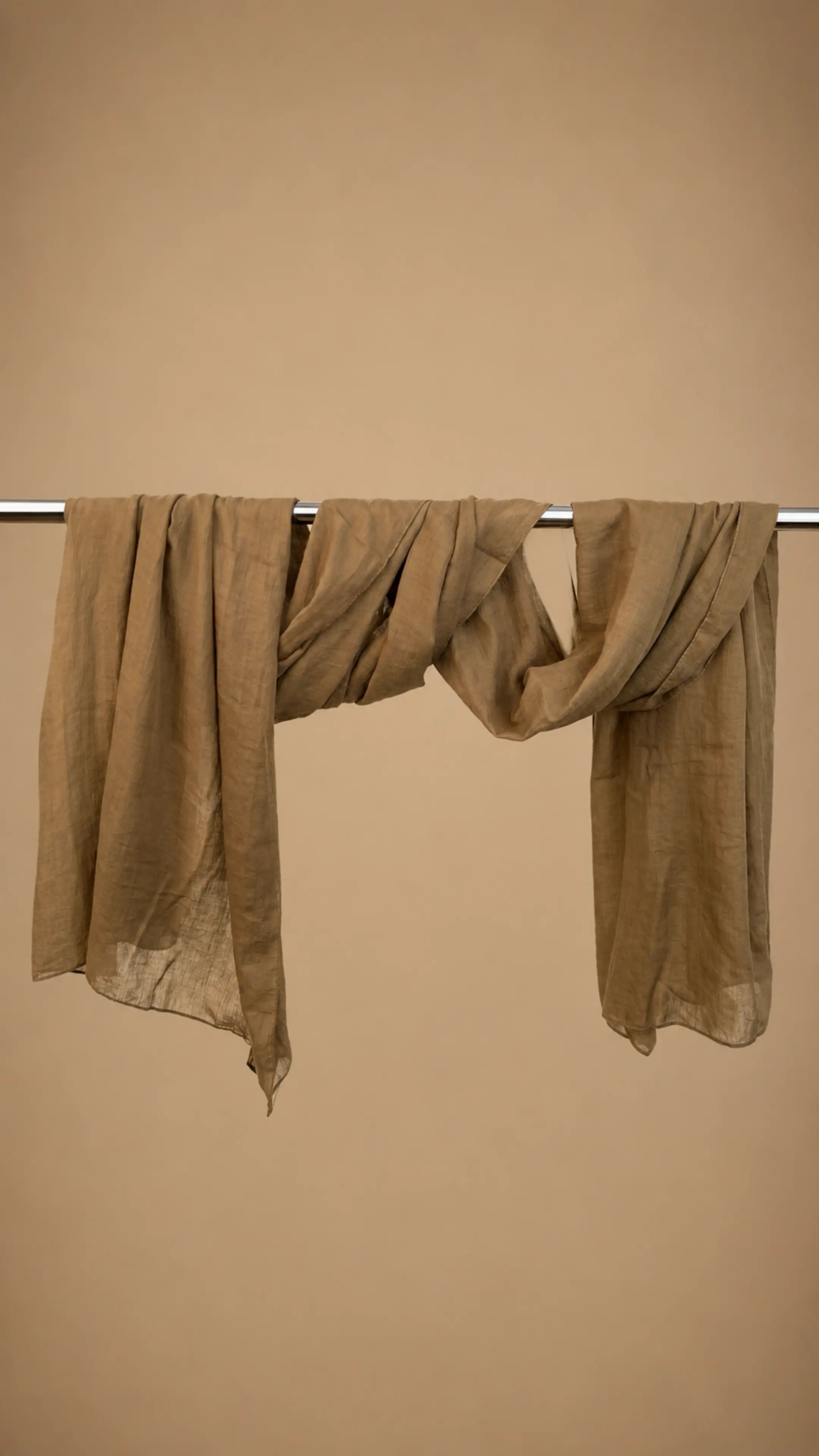 Zer Mocha Cotton Shawl - Khaki