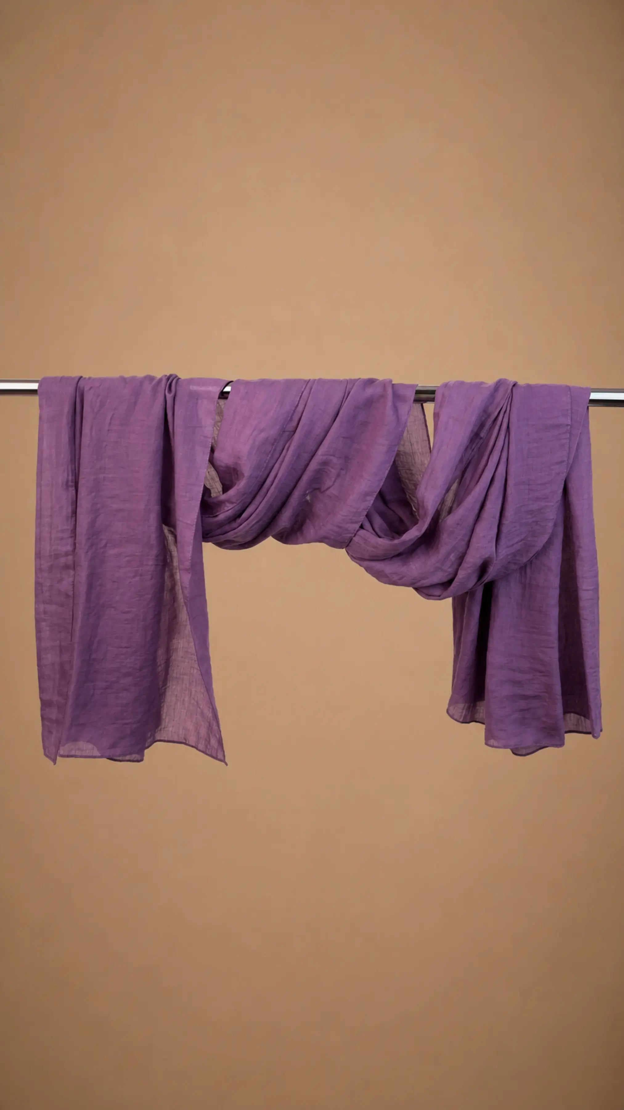 Zer Mocha Cotton Shawl - Lavender