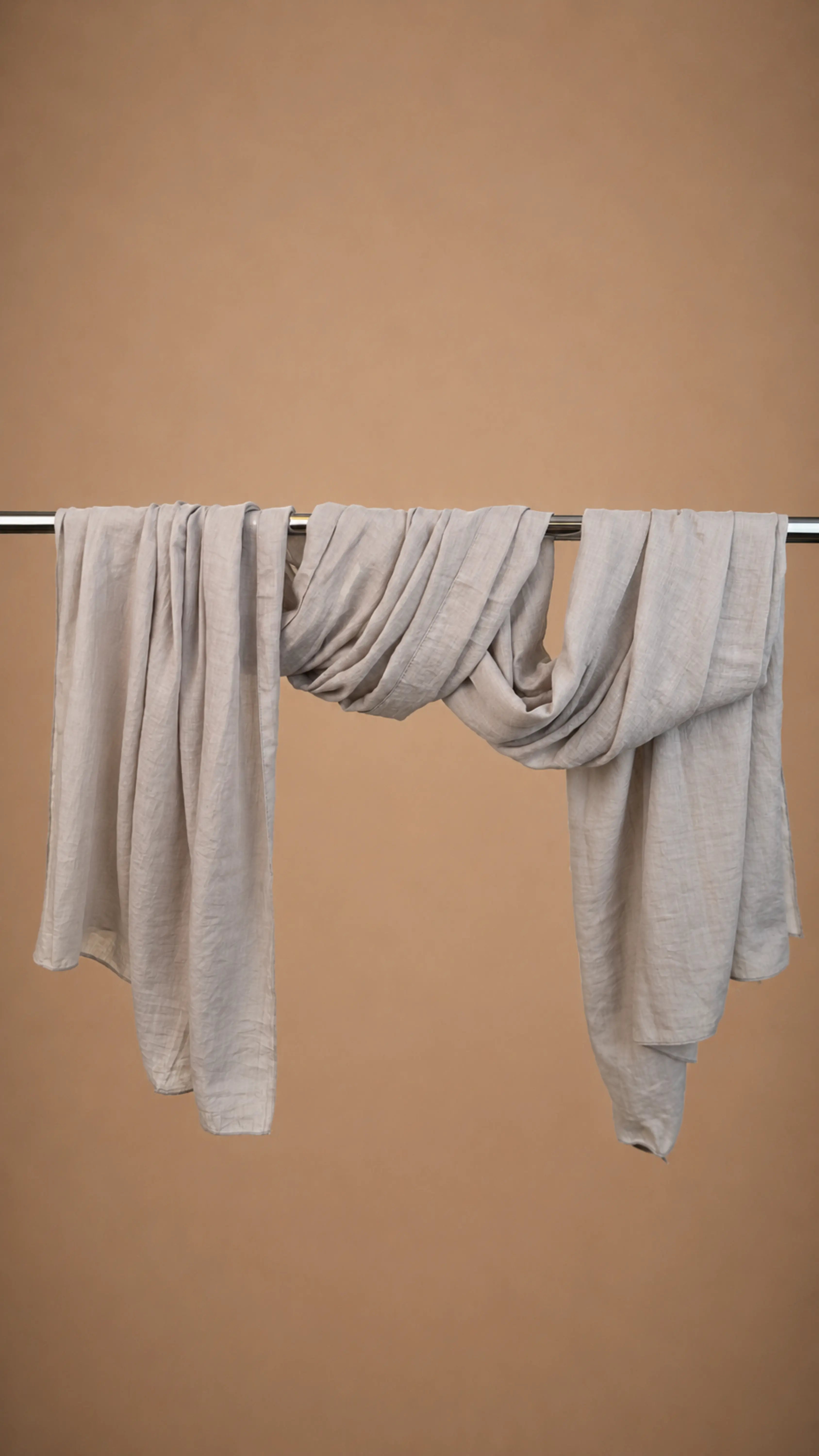 Zer Mocha Cotton Shawl - Light Gray