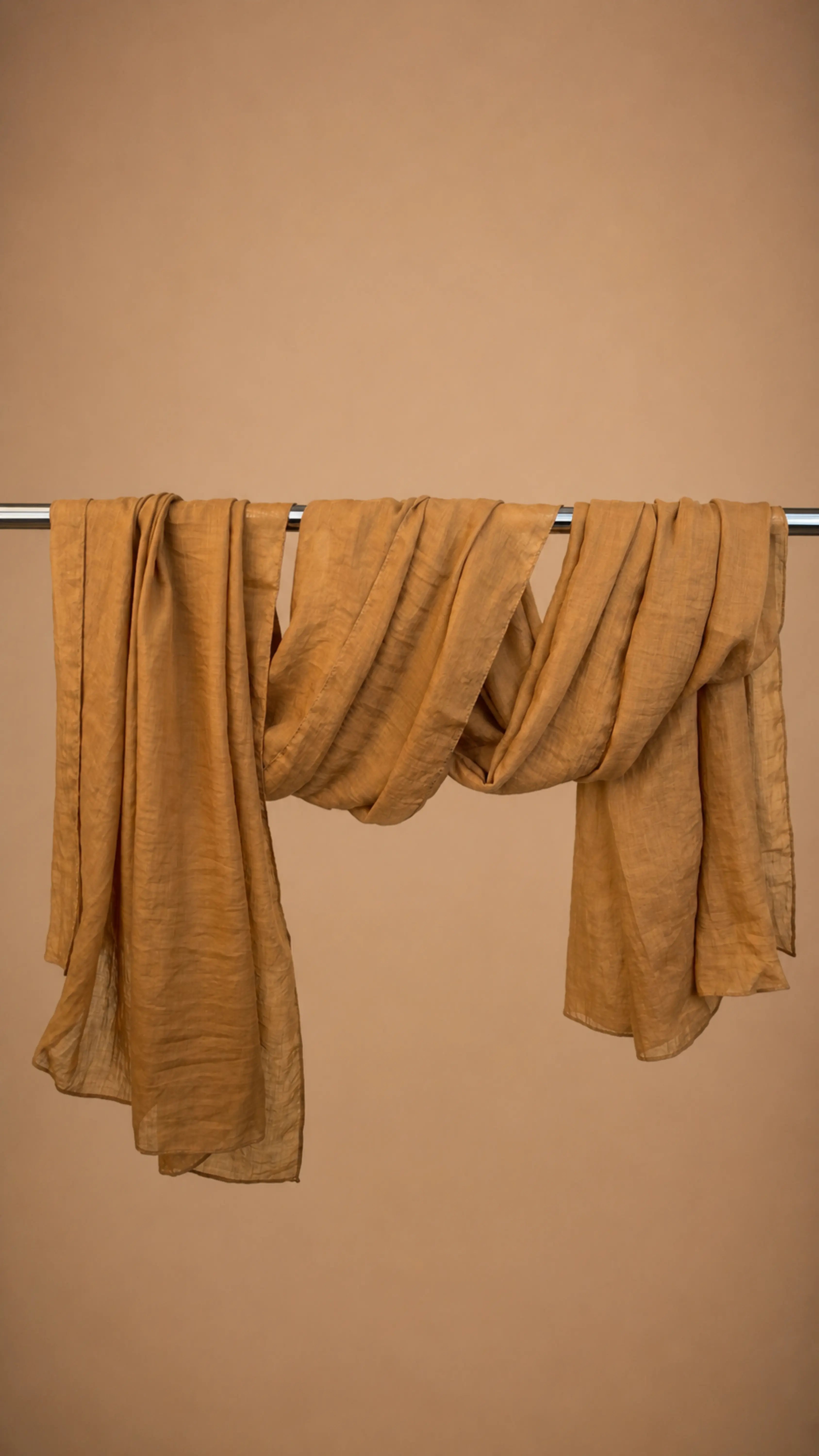 Zer Mocha Cotton Shawl - Milk Coffee