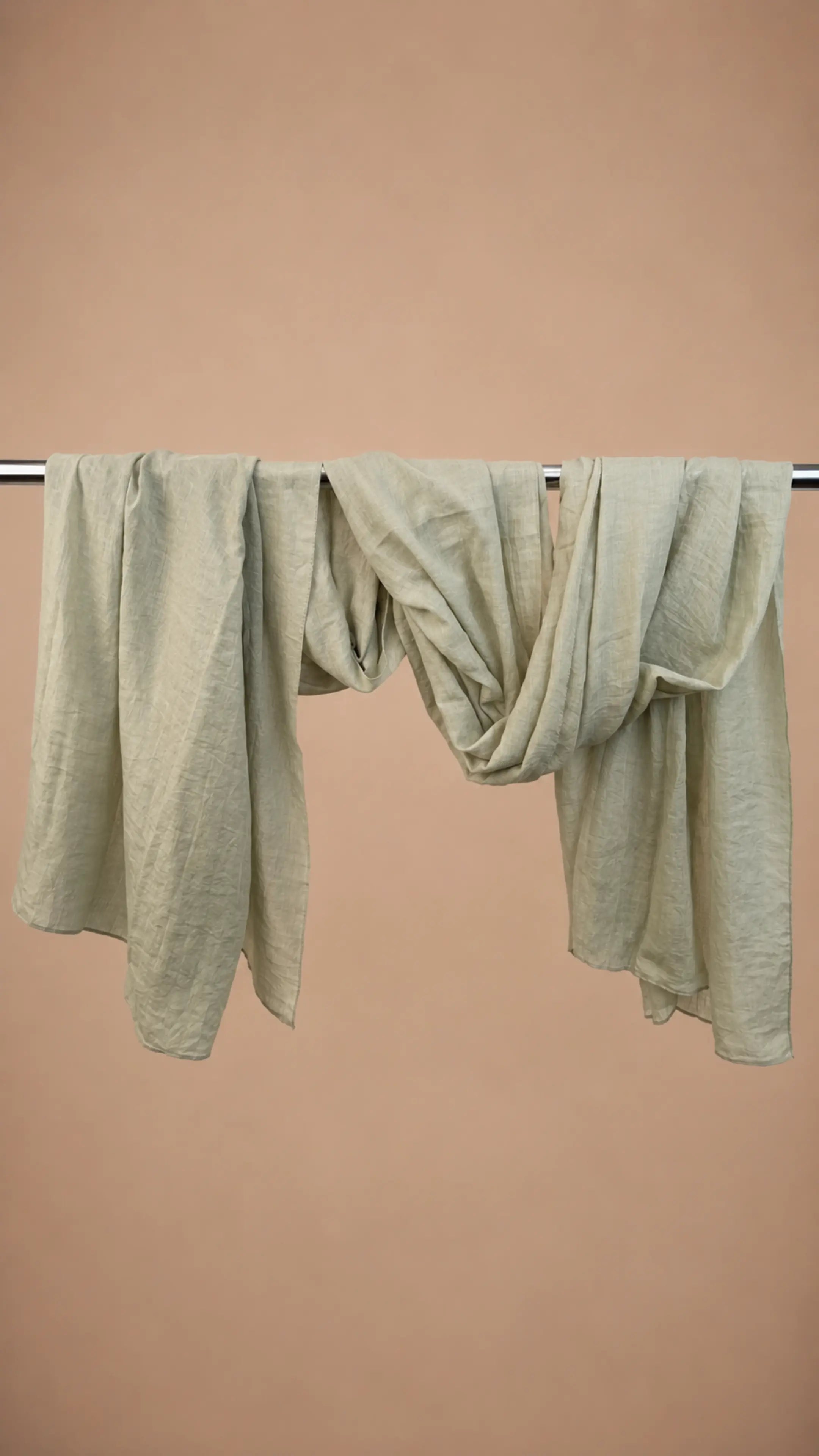 Zer Mocha Cotton Shawl - Mold Green
