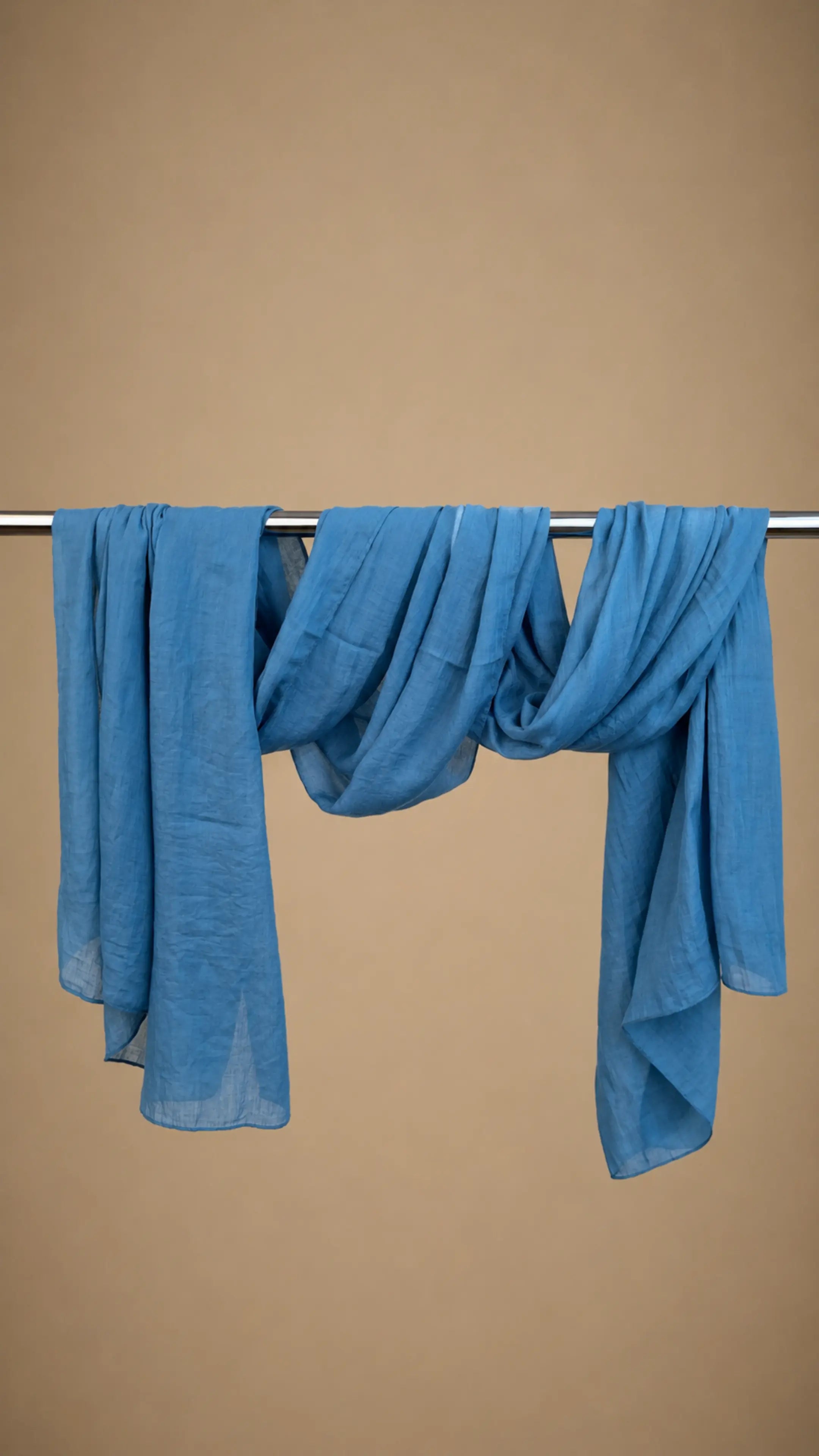 Zer Mocha Cotton Shawl - Ocean