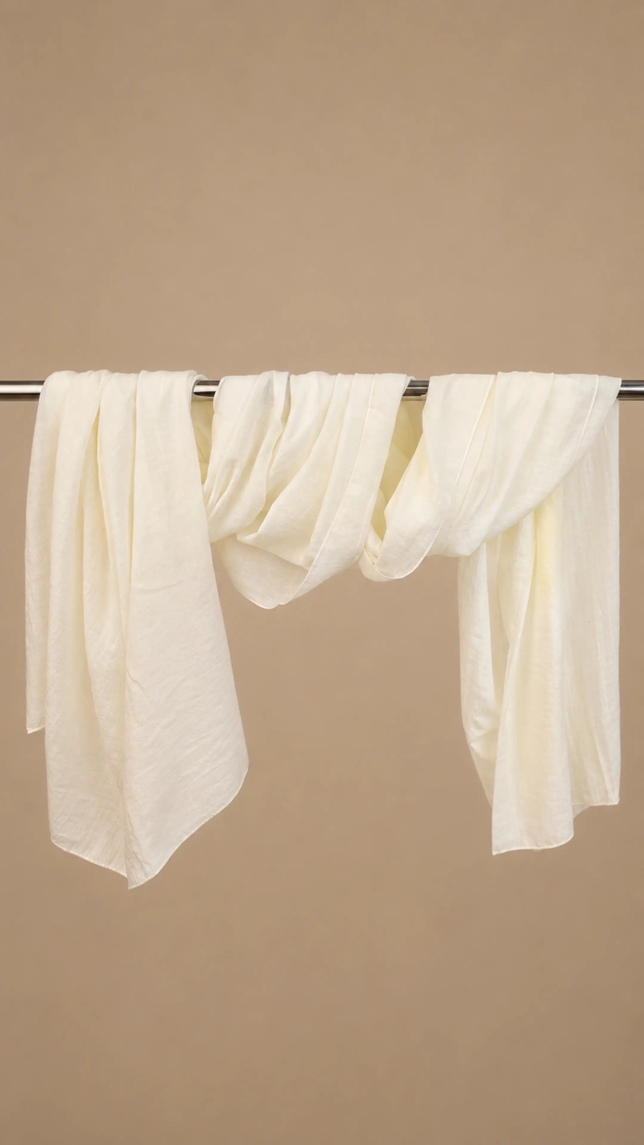 Zer Mocha Cotton Shawl - Off White
