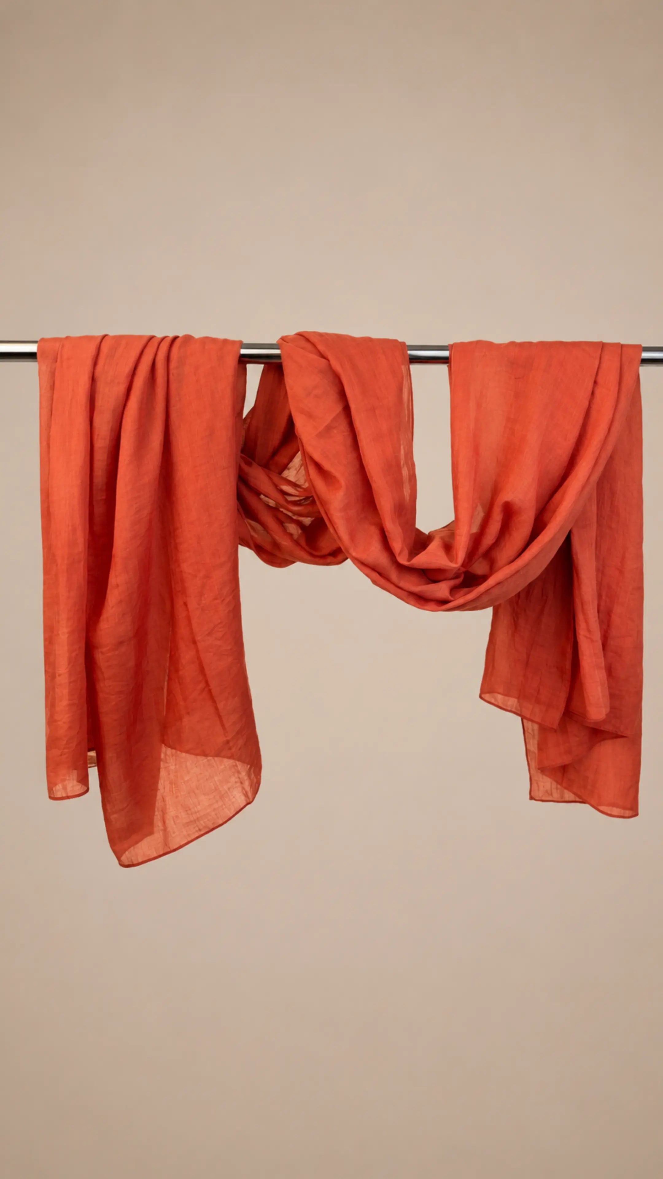 Zer Mocha Cotton Shawl - Peach