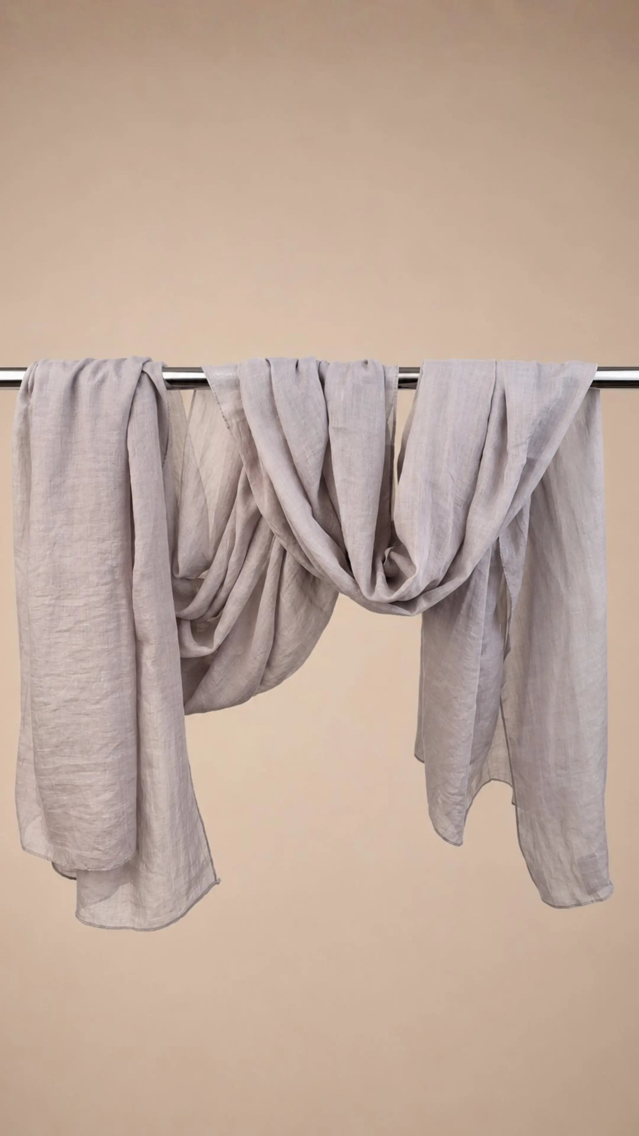 Zer Mocha Cotton Shawl - Powder Gray