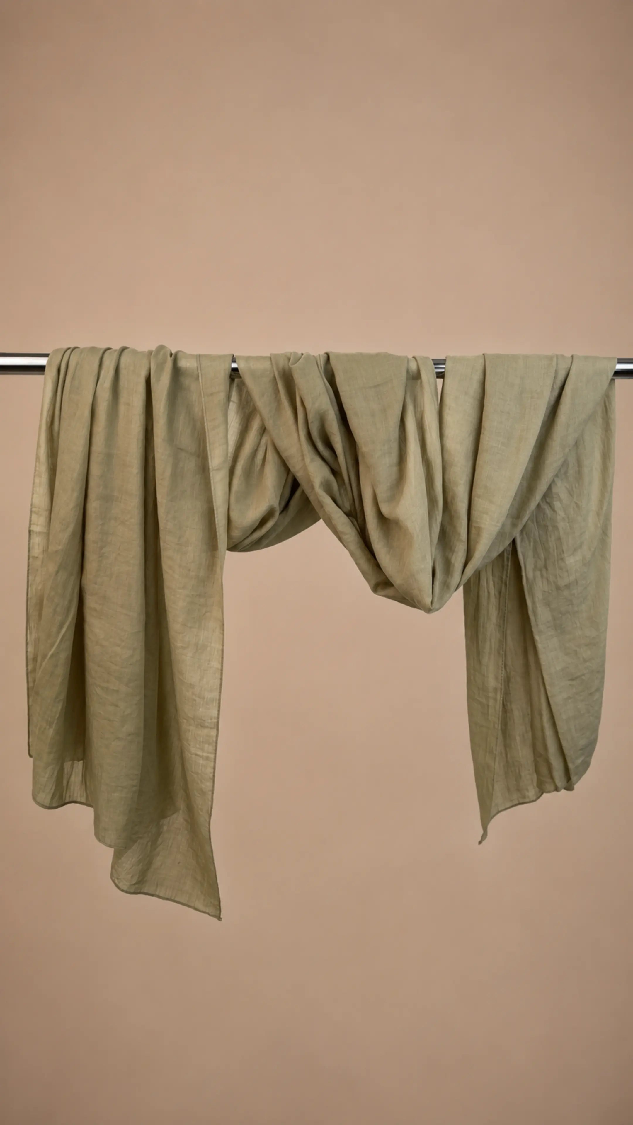 Zer Mocha Cotton Shawl - Sage