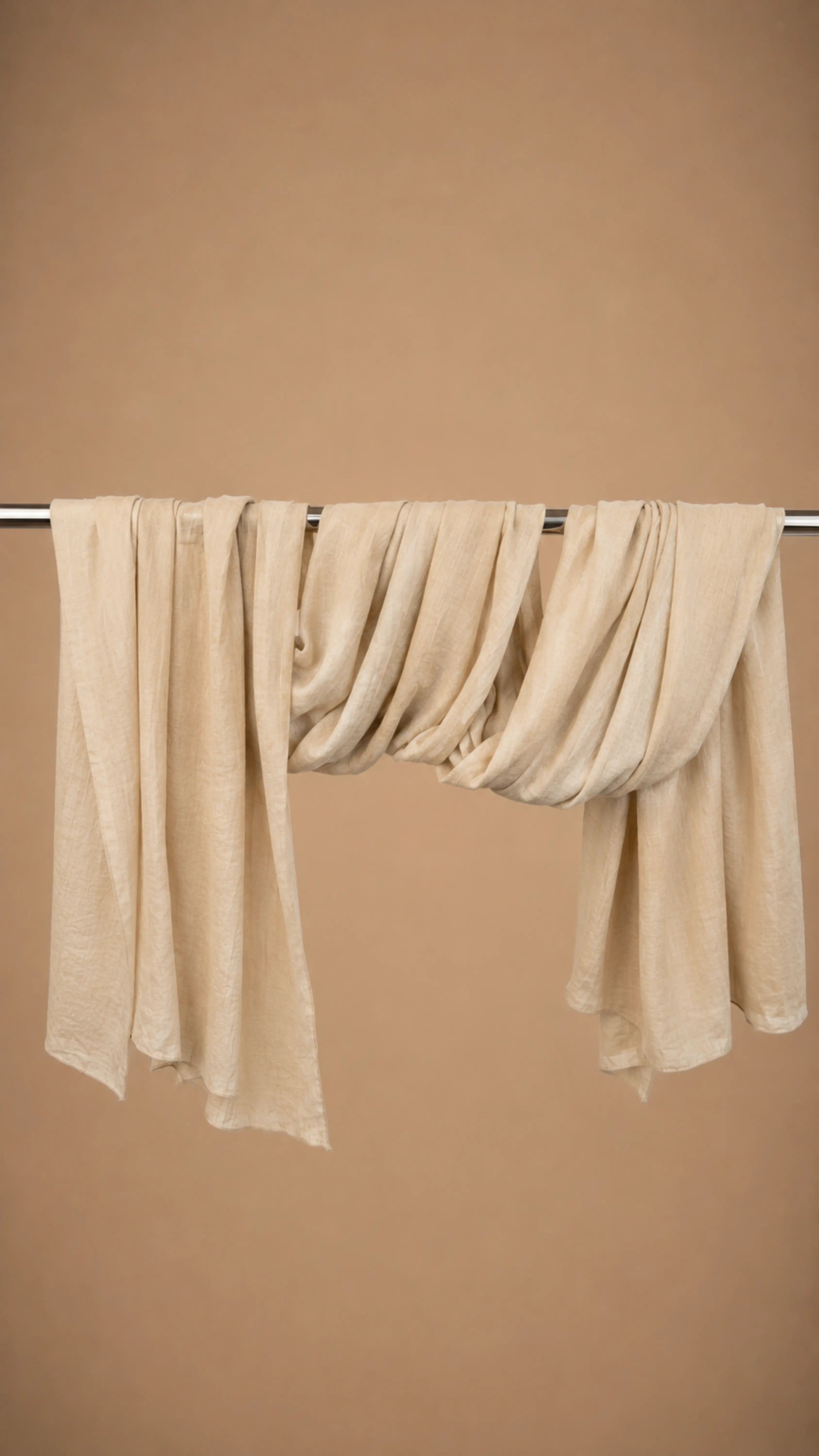 Zer Mocha Cotton Shawl - Sand