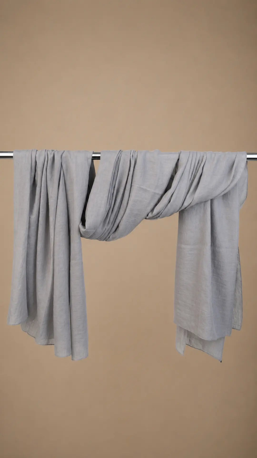 Zer Mocha Cotton Shawl - Silver Gray
