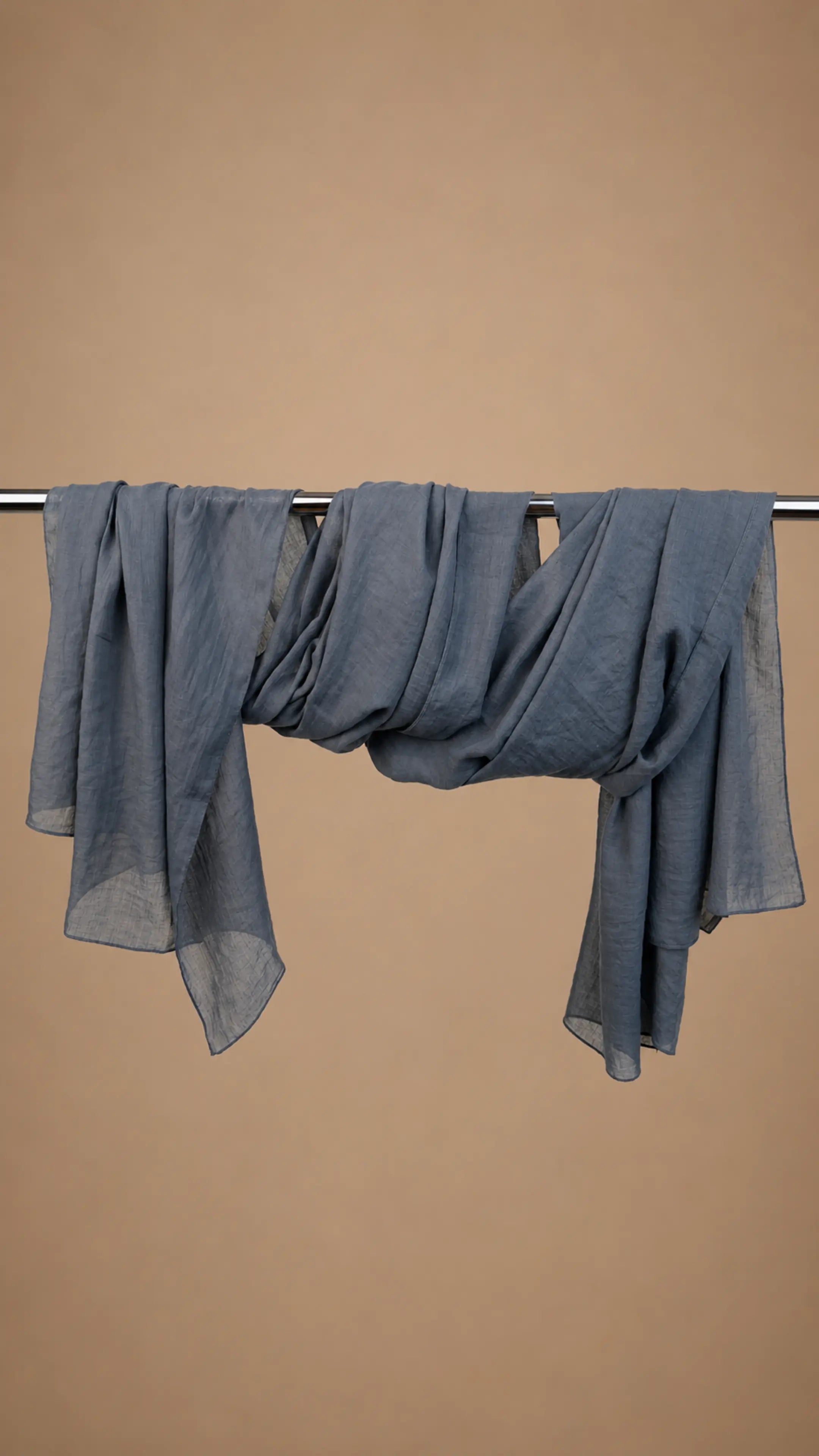 Zer Mocha Cotton Shawl - Smoke Gray
