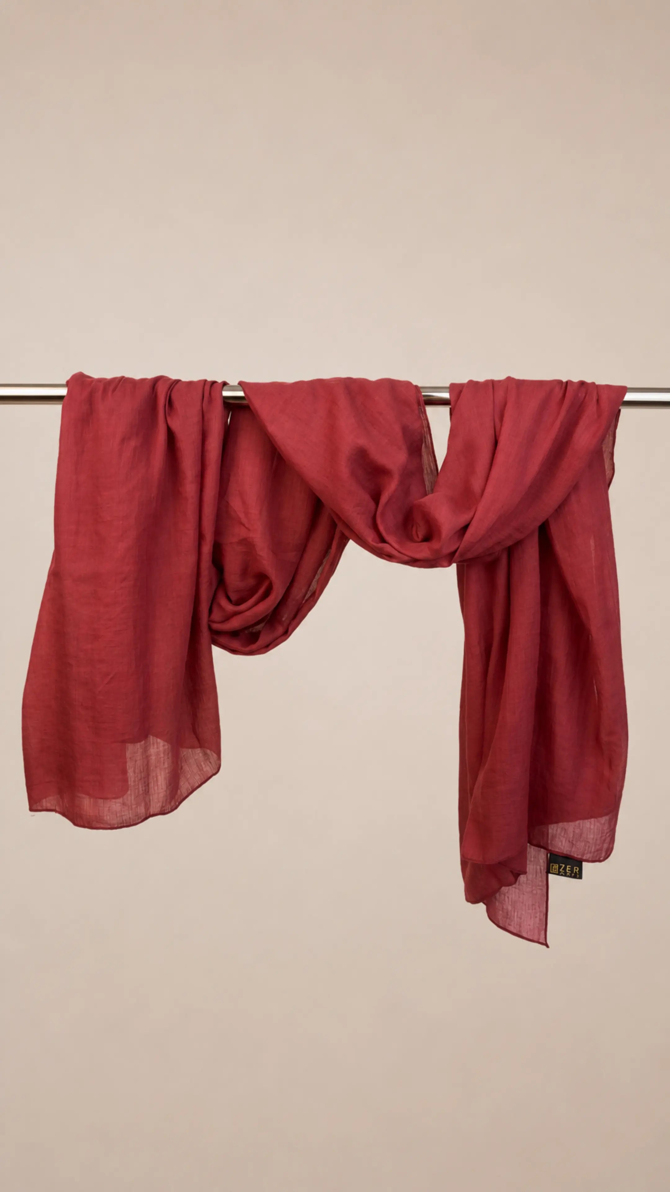 Zer Mocha Cotton Shawl - Soft Plum