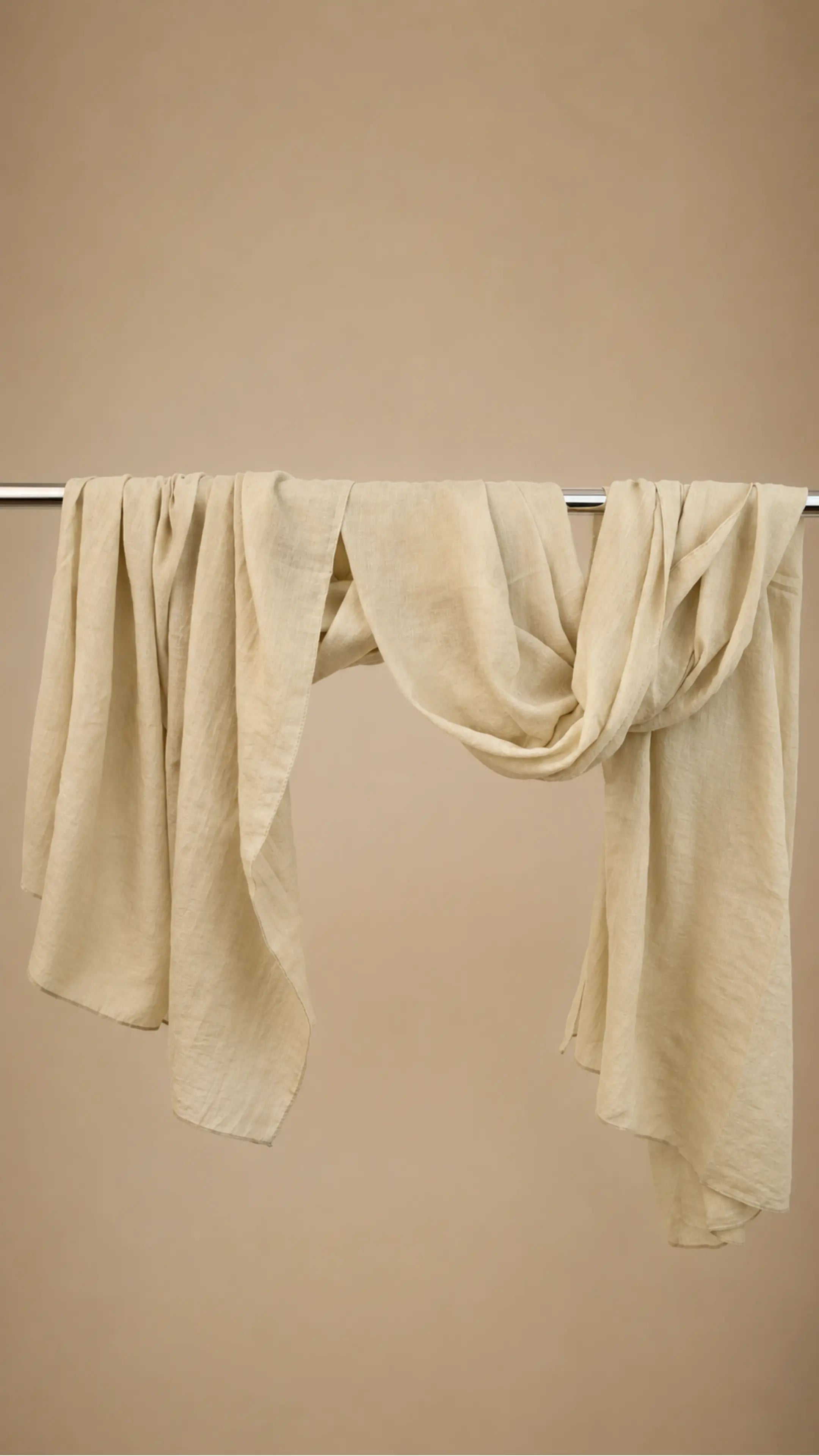 Zer Mocha Cotton Shawl - Soft Yellow