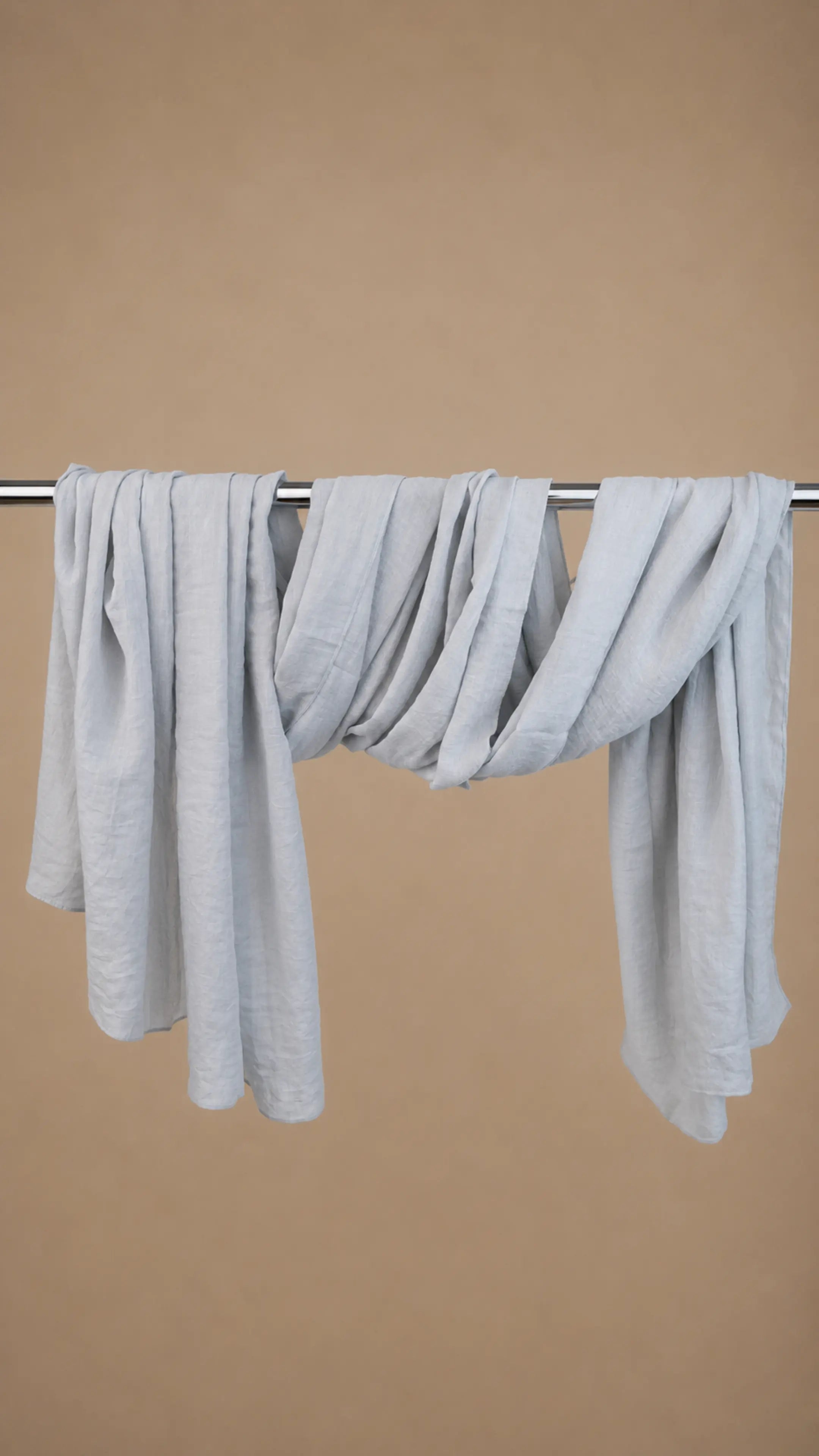 Zer Mocha Cotton Shawl - Stone Gray