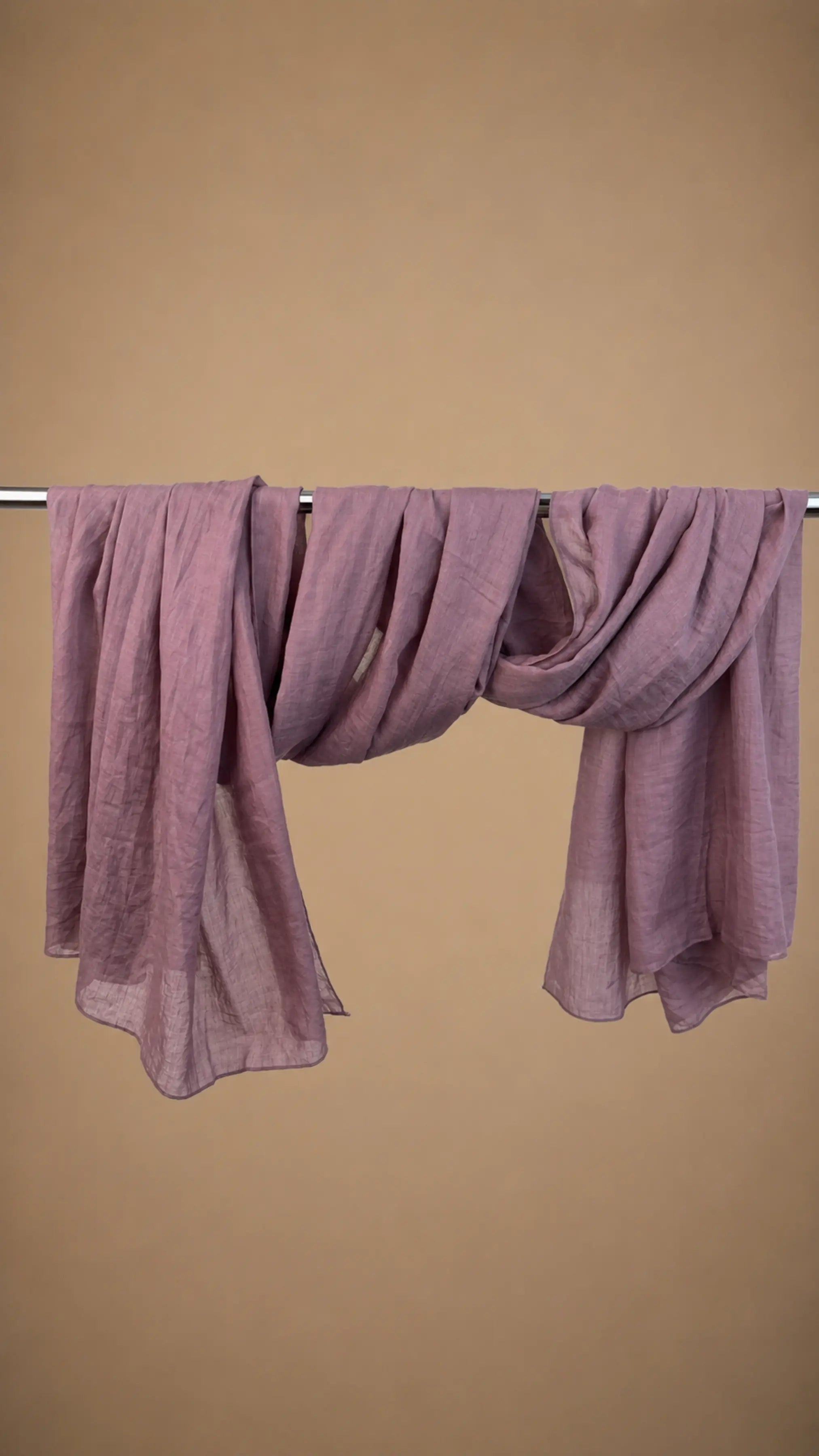 Zer Mocha Cotton Shawl - Vintage Dusty Rose