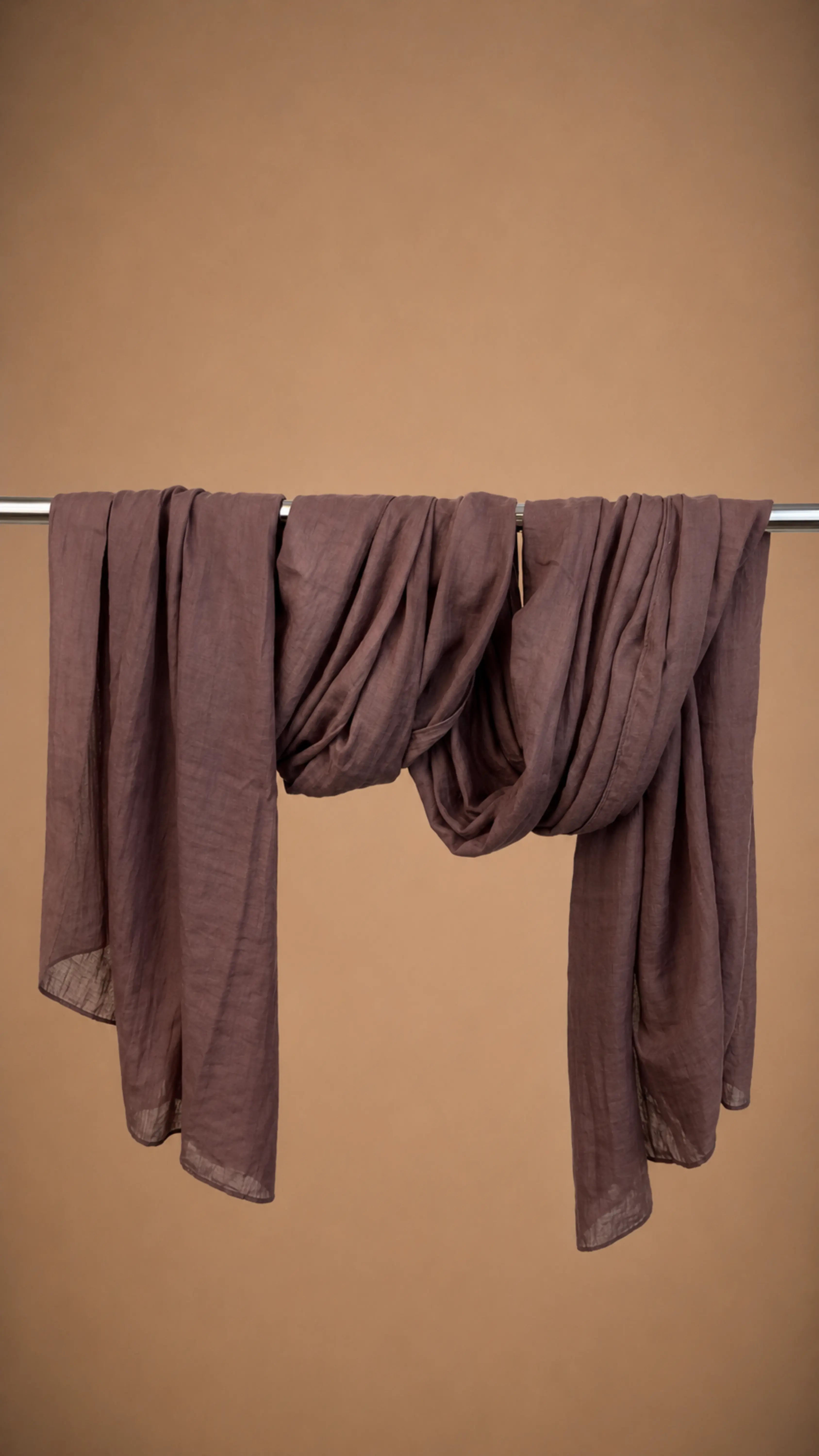 Zer Mocha Cotton Shawl - Walnut