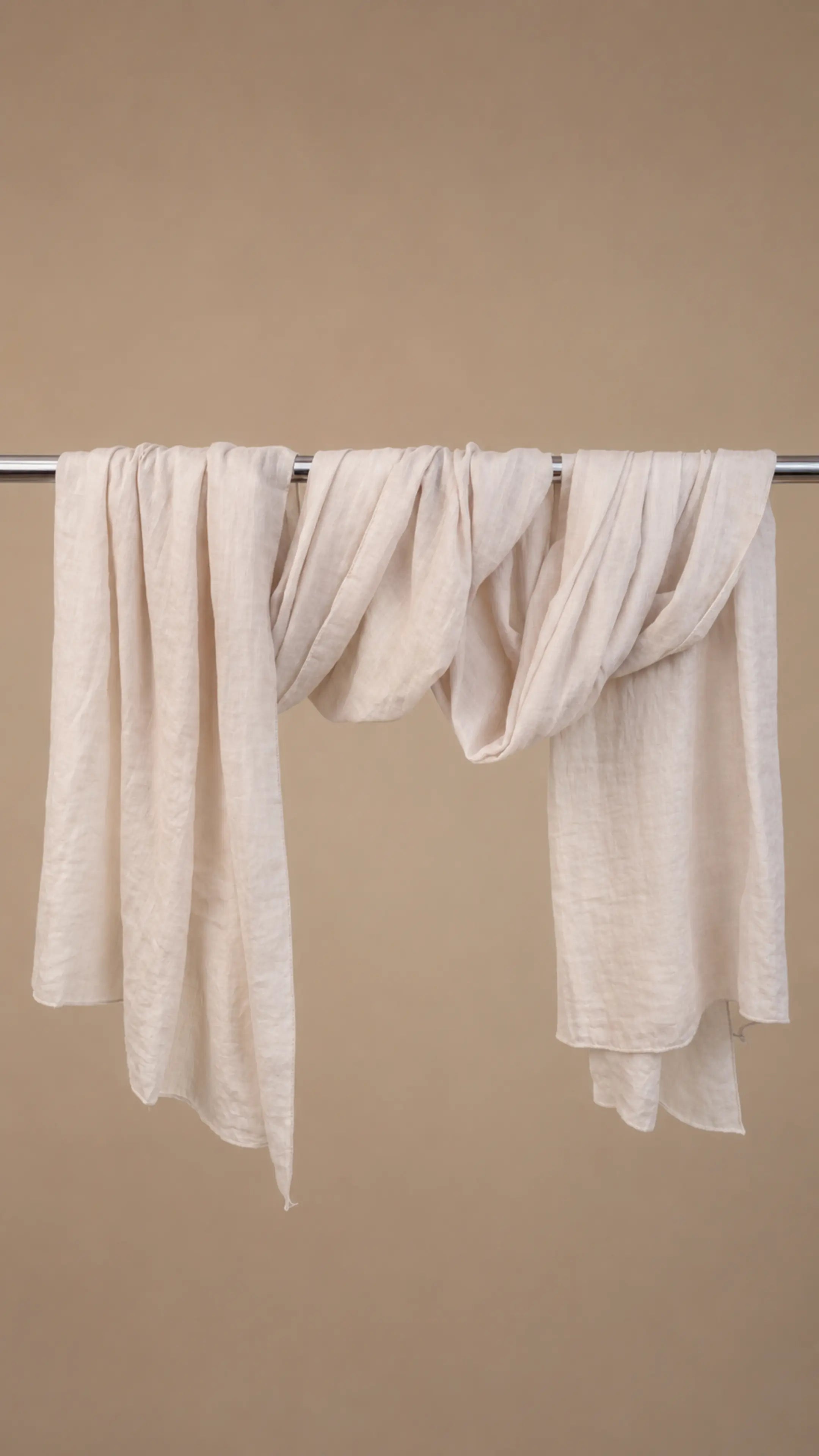Zer Mocha Cotton Shawl - Warm Stone