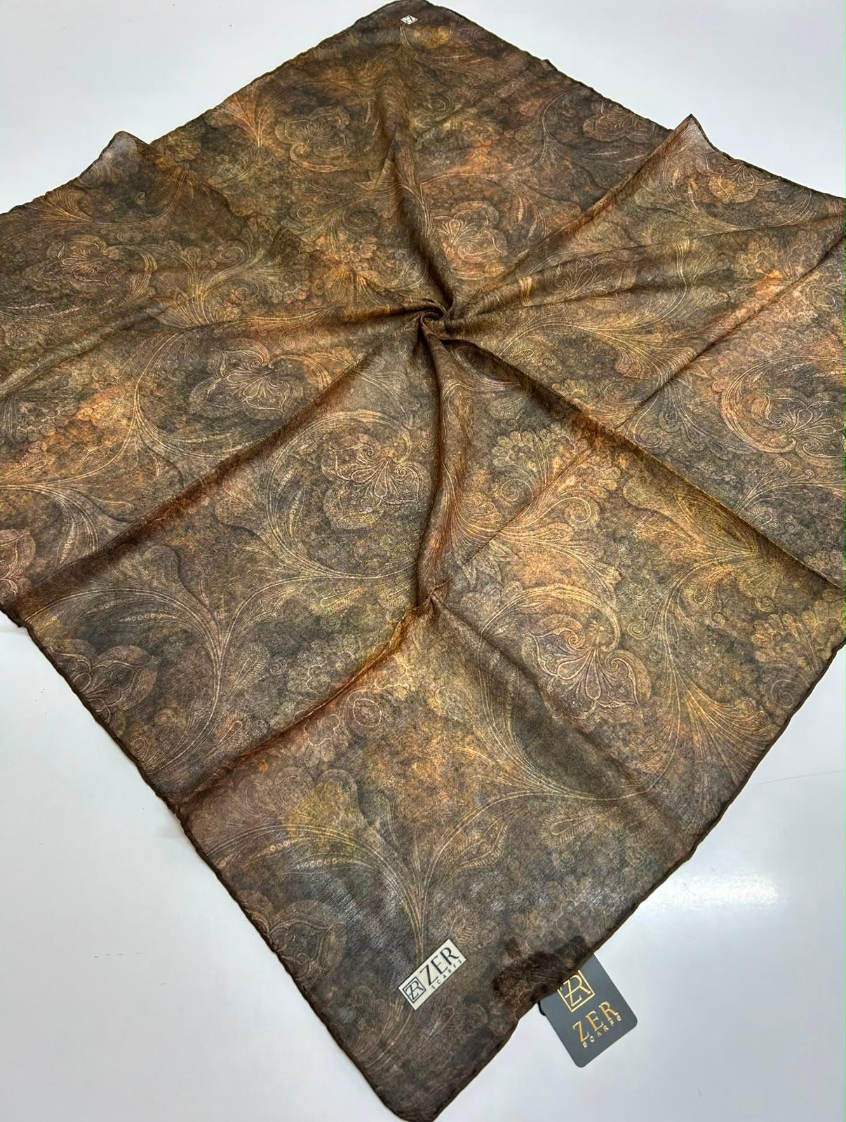 Zer Ornamental Paisley Scarf - Gold