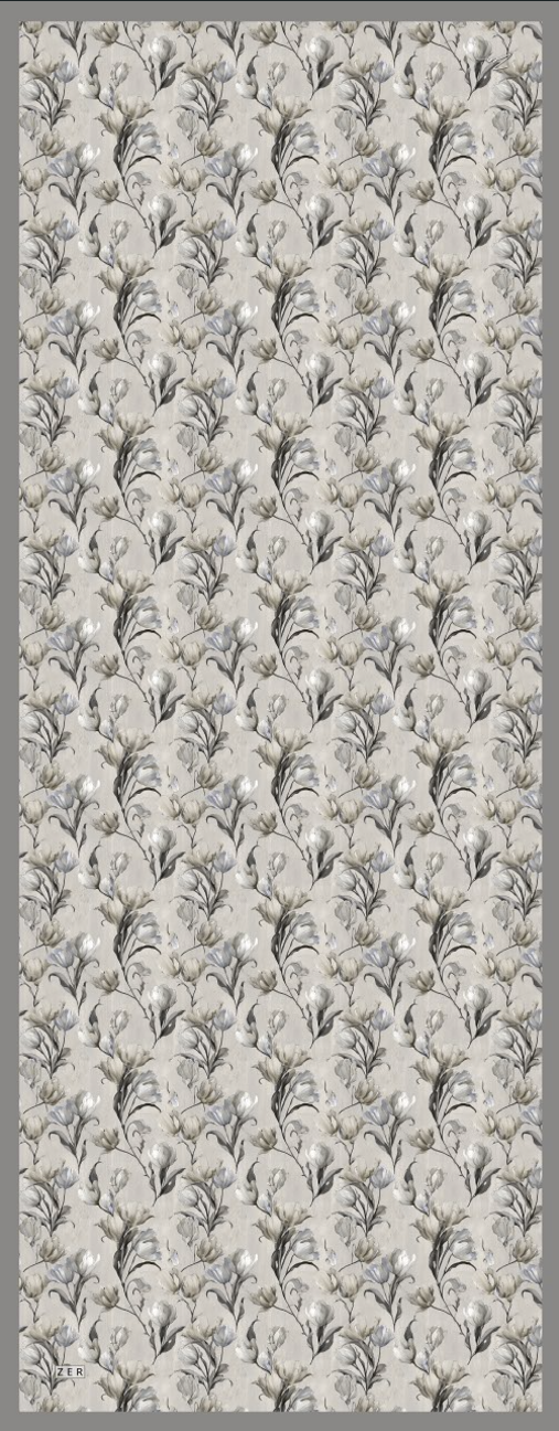 Zer Rami Petaline Cotton Shawl - Stone Gray