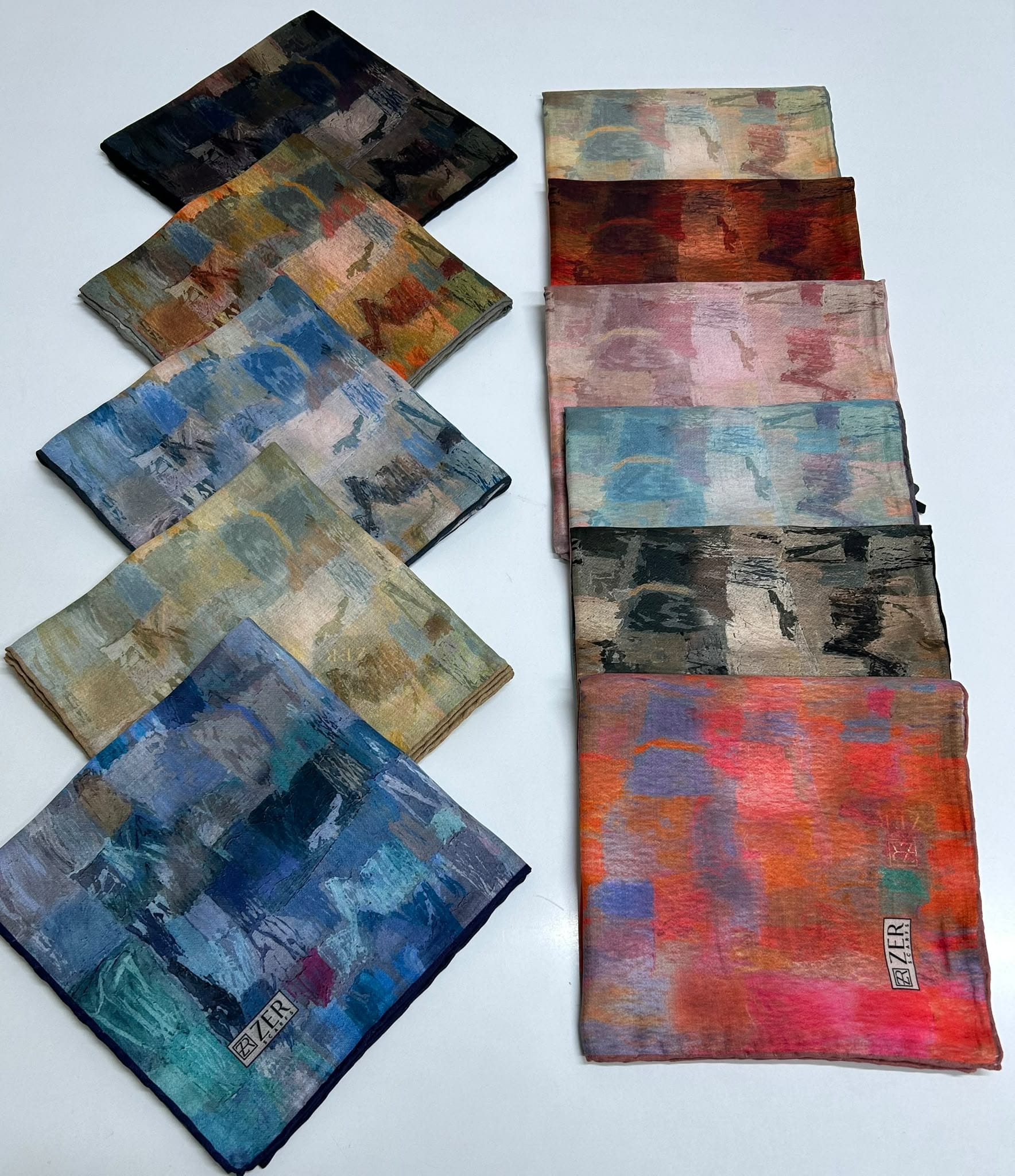 Zer Watercolor Abstract Scarf