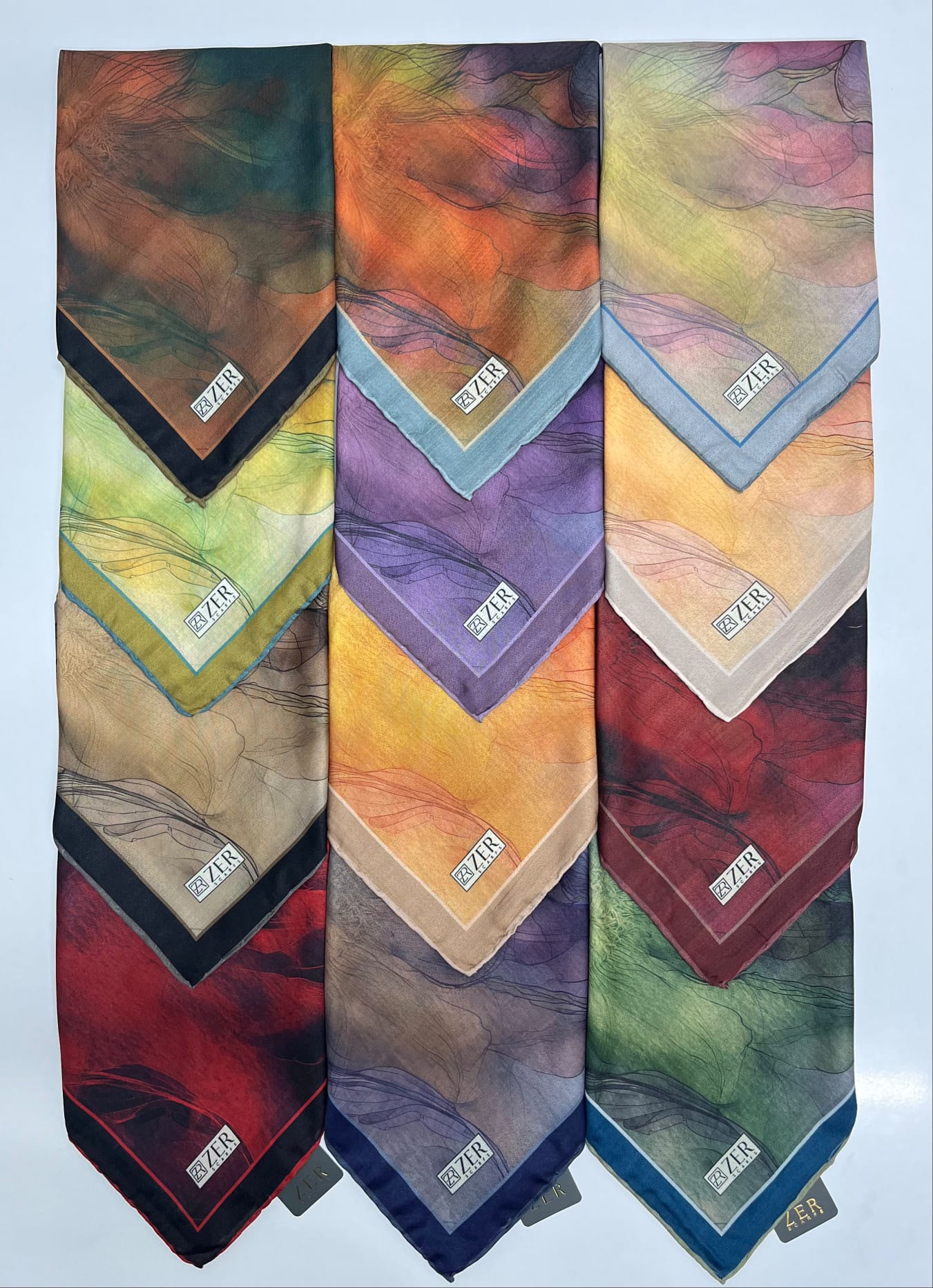 Zer Watercolor Floral Scarf
